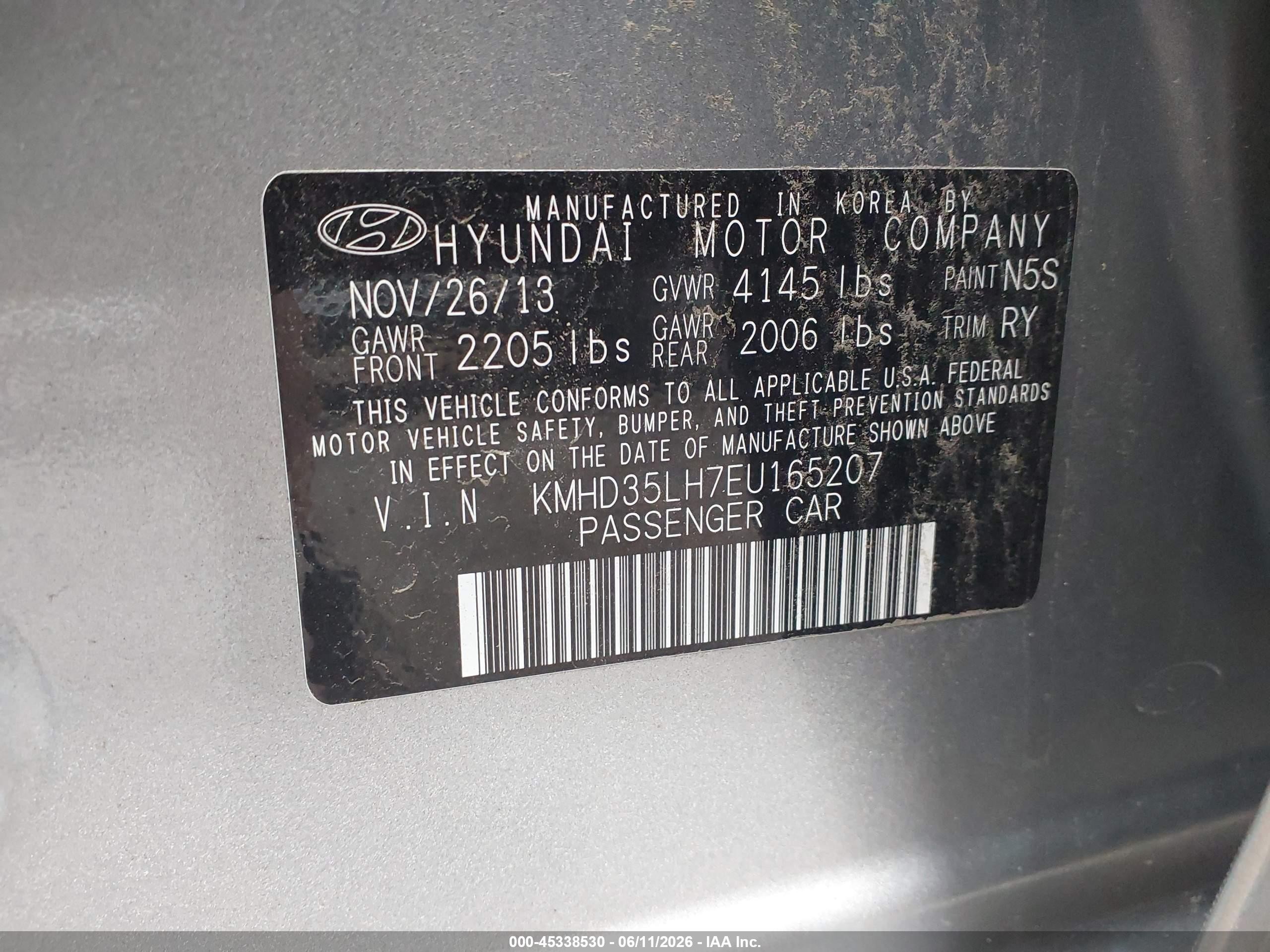 2014 Hyundai Elantra Gt Silver vin: KMHD35LH7EU165207