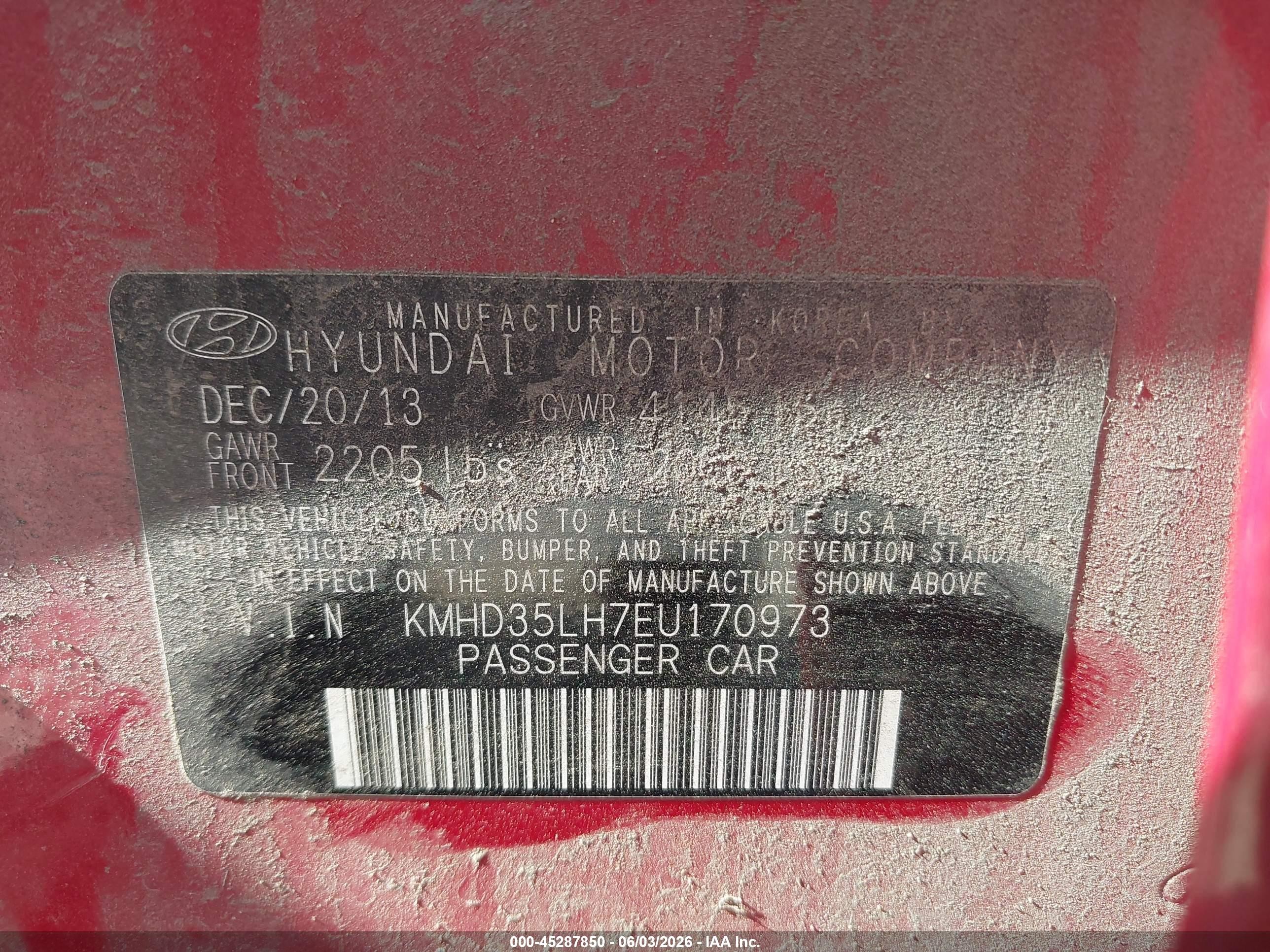 2014 Hyundai Elantra Gt   Red vin: KMHD35LH7EU170973