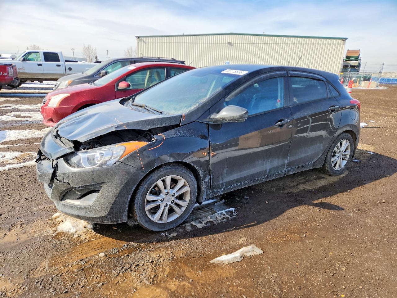 2014 Hyundai Elantra Gt Base Black vin: KMHD35LH7EU185778