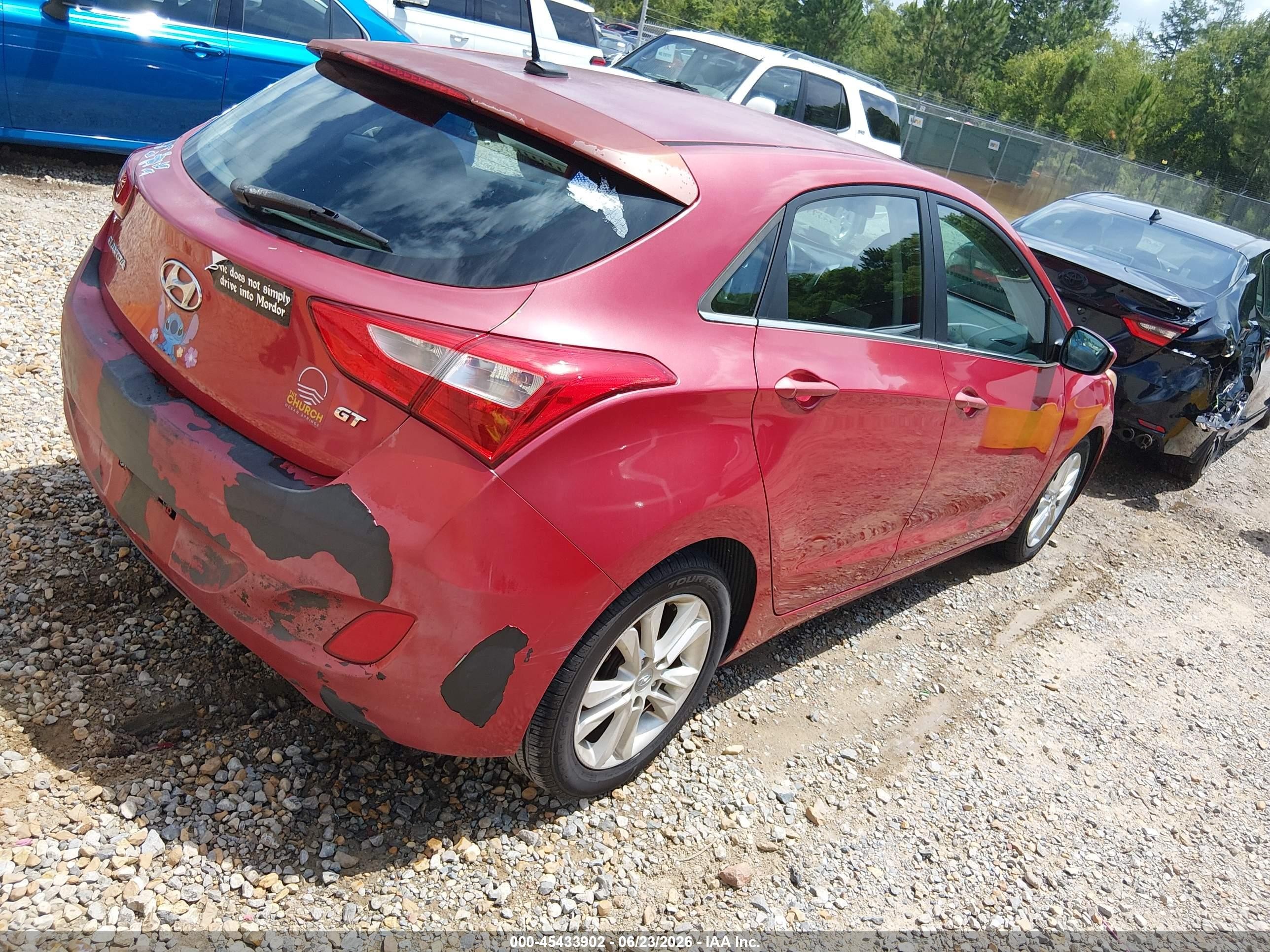 2015 Hyundai Elantra Gt   Red vin: KMHD35LH7FU237444