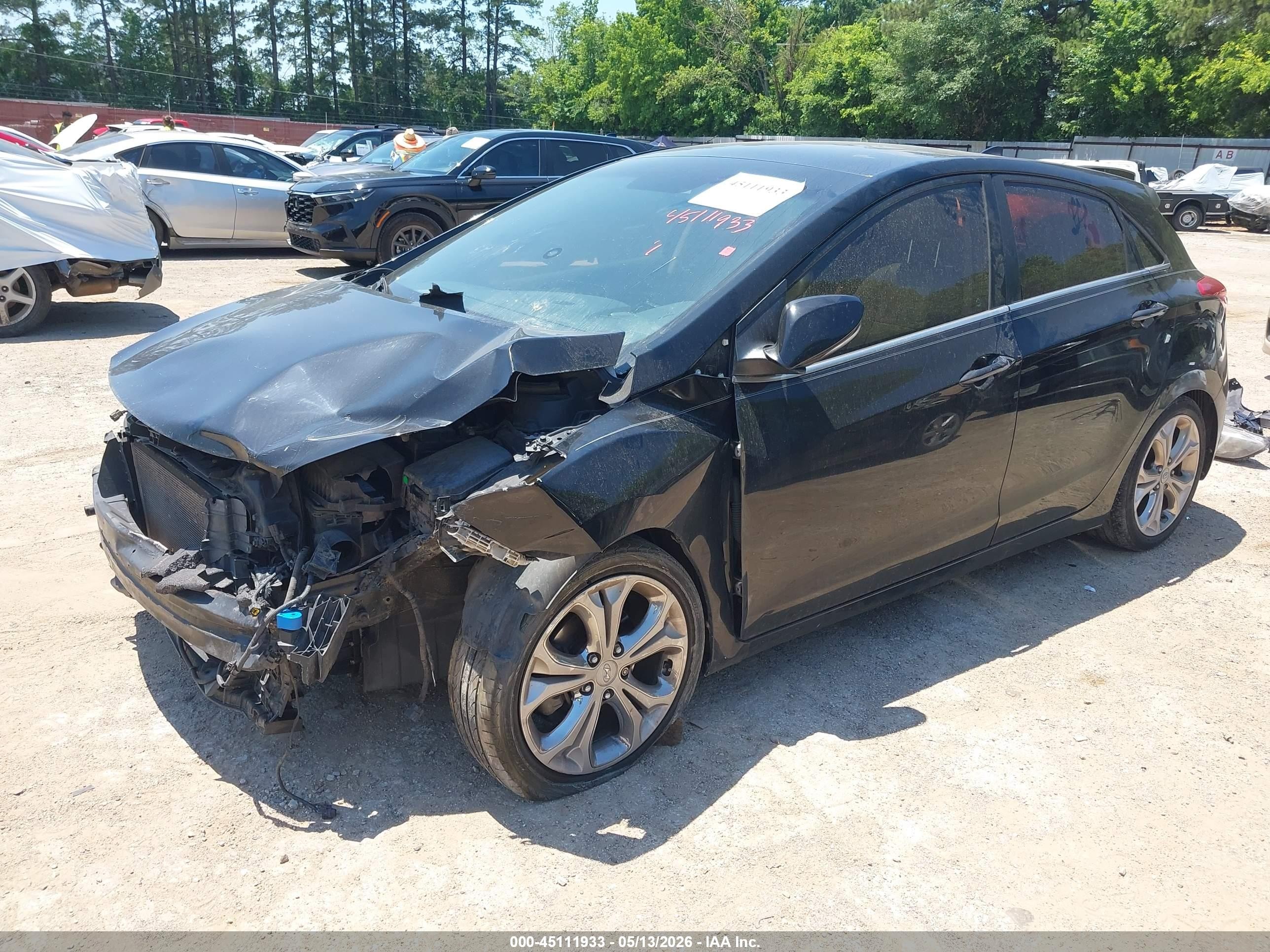 2014 Hyundai Elantra Gt   Черный vin: KMHD35LH8EU192917