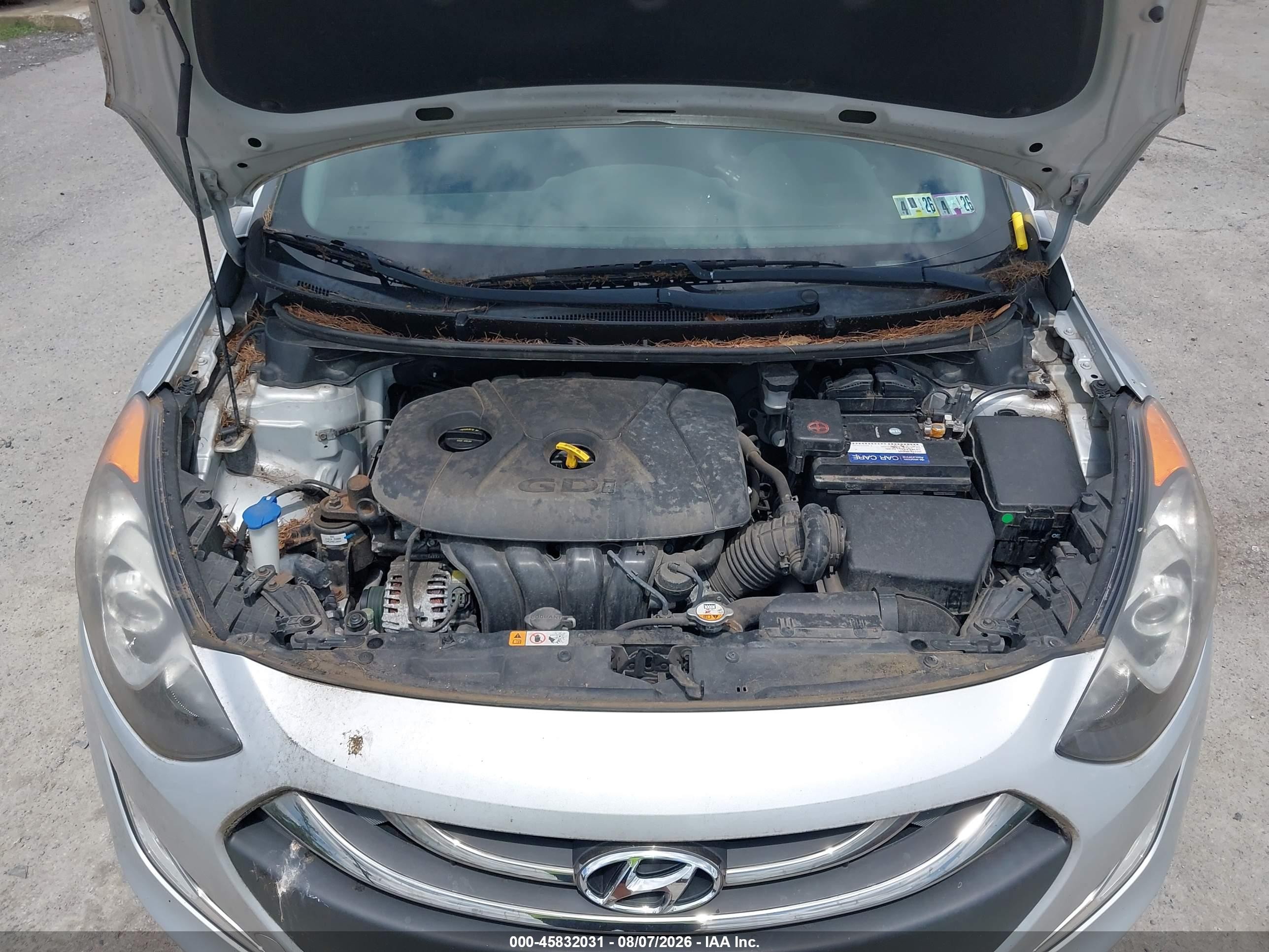 2014 Hyundai Elantra Gt   Silver vin: KMHD35LH8EU209893