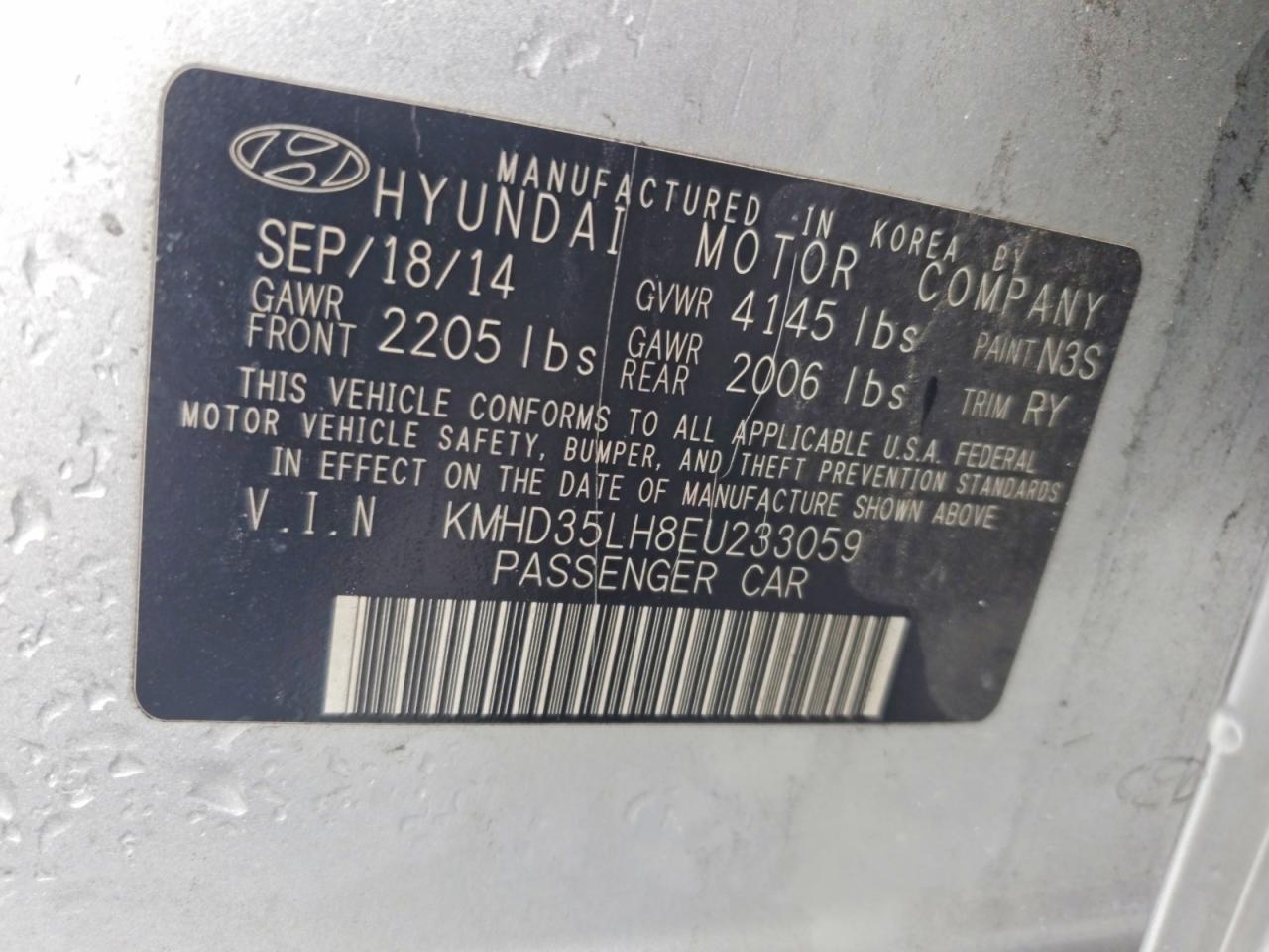 2014 Hyundai Elantra Gt Base Серебряный vin: KMHD35LH8EU233059