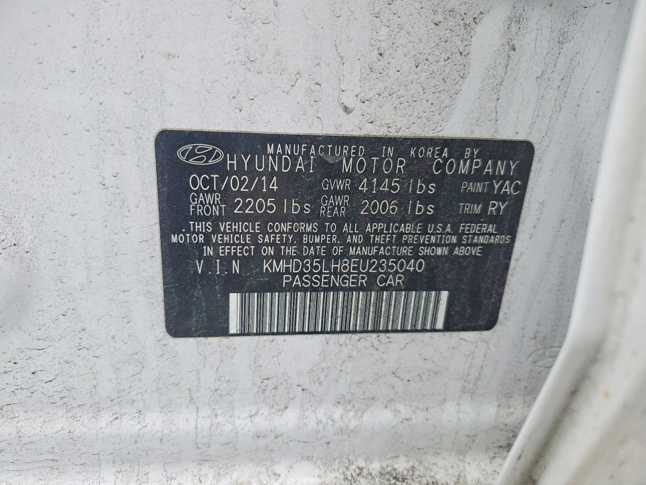 2014 Hyundai Elantra Gt Base Белый vin: KMHD35LH8EU235040