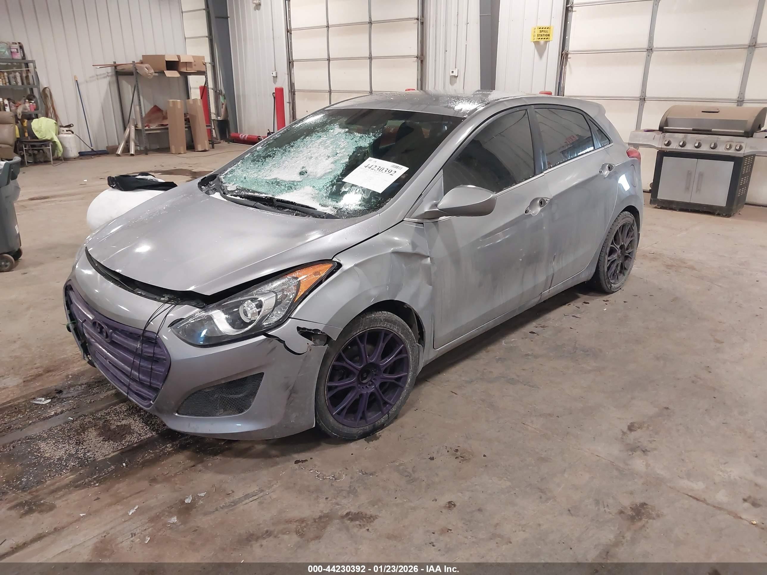 2014 Hyundai Elantra Gt   Gray vin: KMHD35LH9EU158078