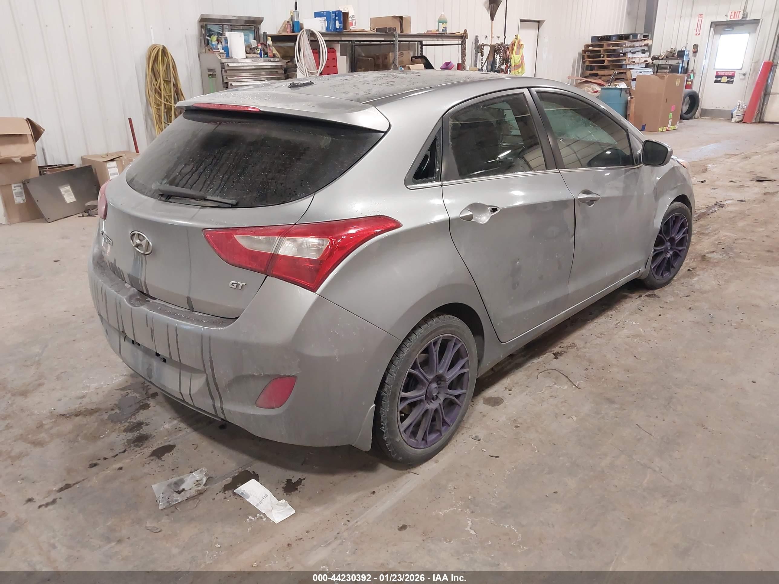 2014 Hyundai Elantra Gt   Gray vin: KMHD35LH9EU158078
