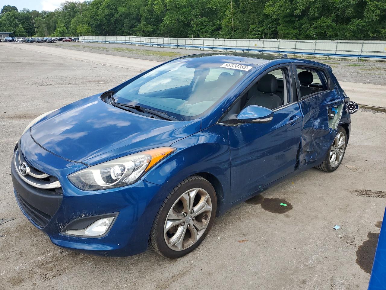 2014 Hyundai Elantra Gt Base Blue vin: KMHD35LH9EU164687