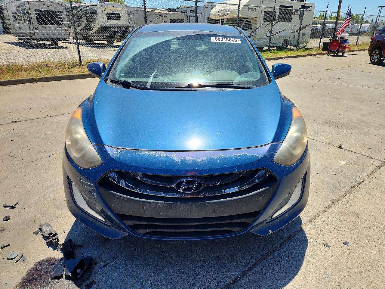 2014 Hyundai Elantra Gt Base Blue vin: KMHD35LH9EU182610