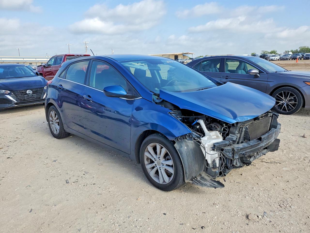 2014 Hyundai Elantra Gt Base Blue vin: KMHD35LH9EU195017