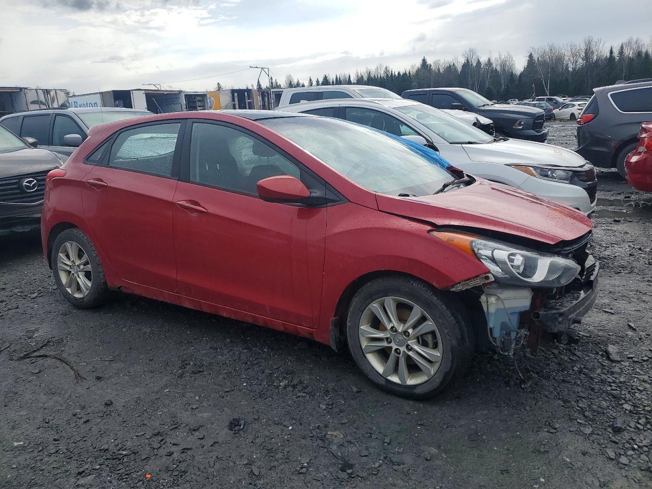 2014 Hyundai Elantra Gt Base Burgundy vin: KMHD35LH9EU210695