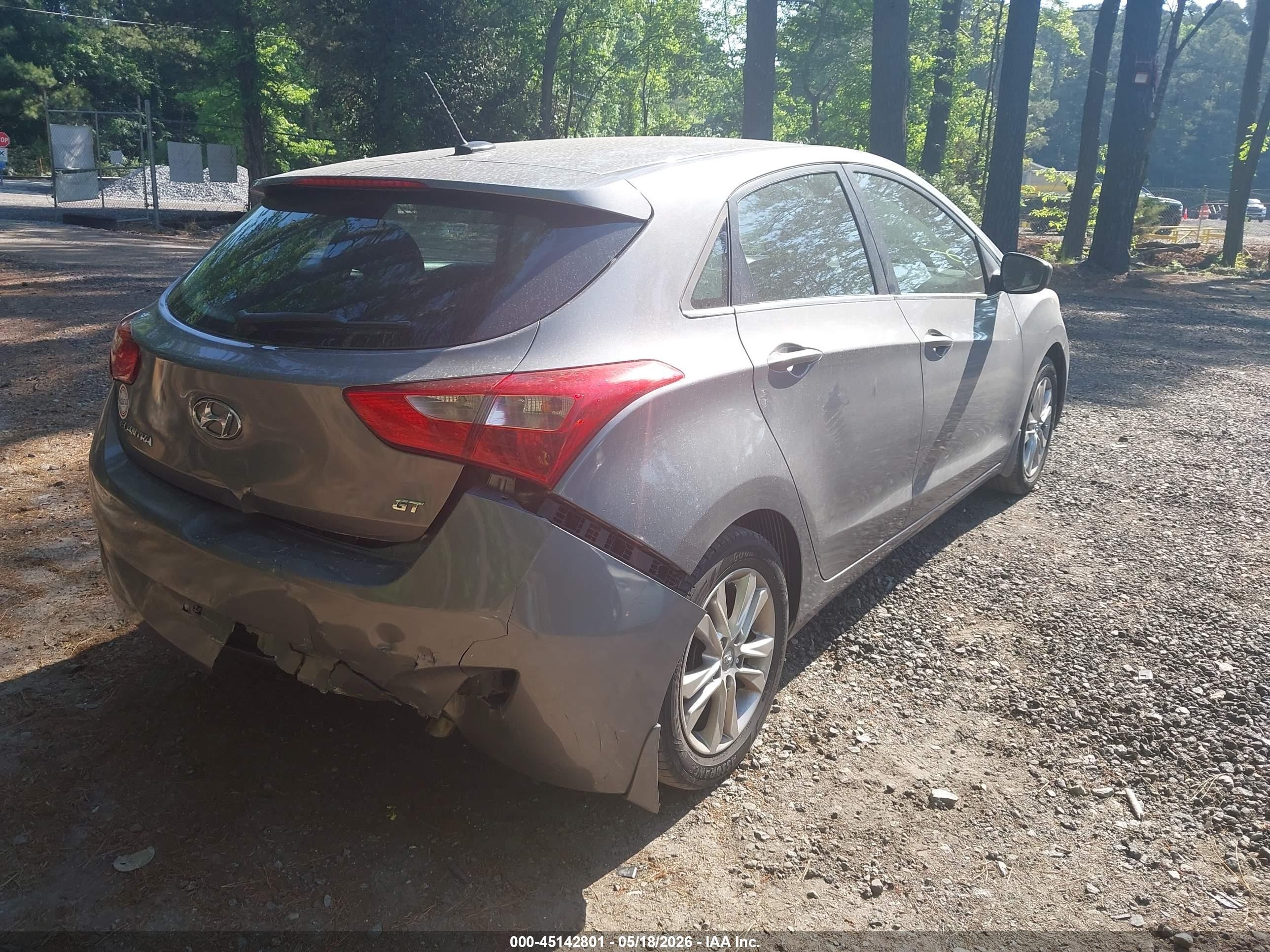 2014 Hyundai Elantra Gt   Gray vin: KMHD35LH9EU214679