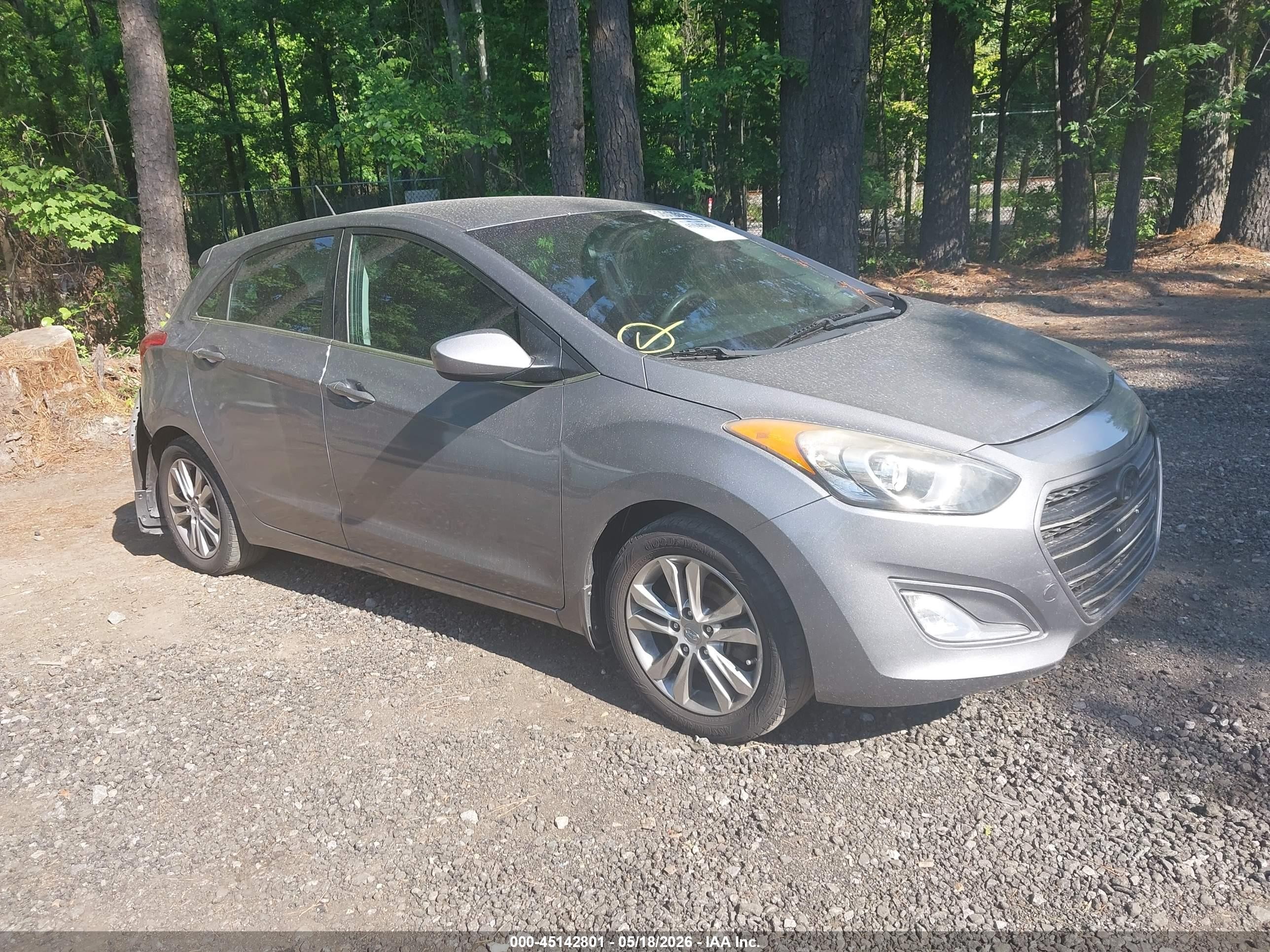 2014 Hyundai Elantra Gt   Gray vin: KMHD35LH9EU214679