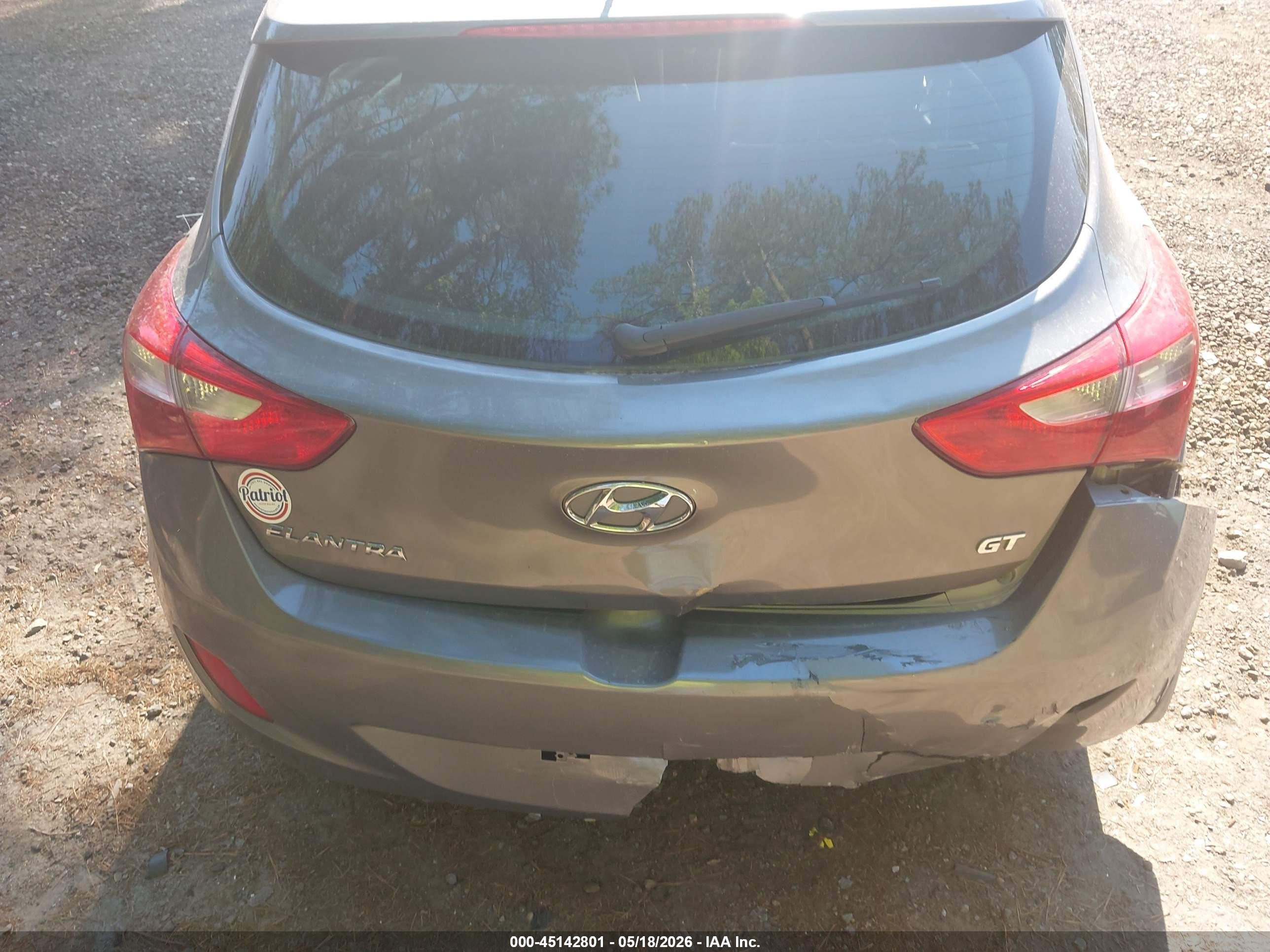 2014 Hyundai Elantra Gt   Gray vin: KMHD35LH9EU214679