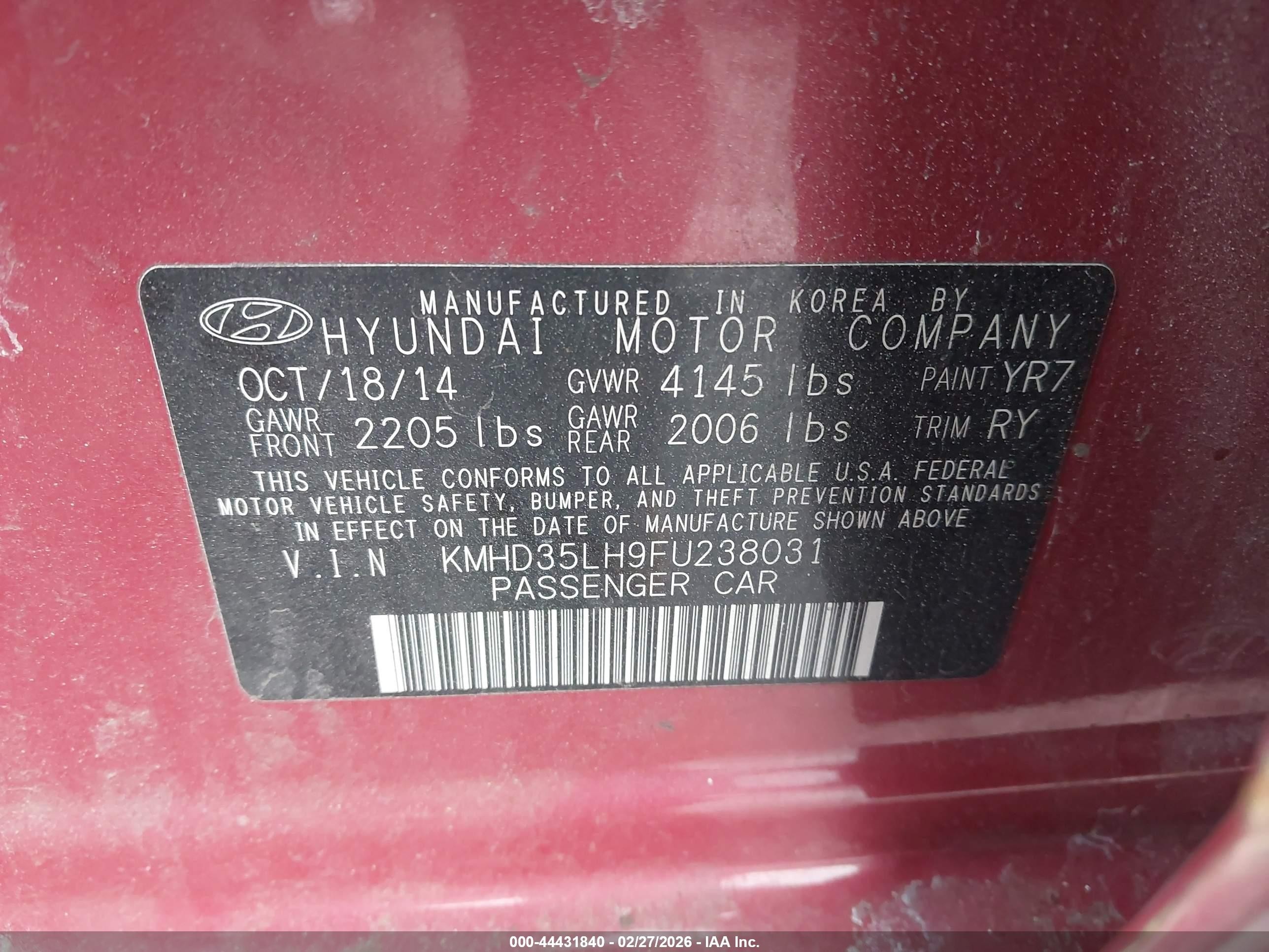 2015 Hyundai Elantra Gt   Красный vin: KMHD35LH9FU238031