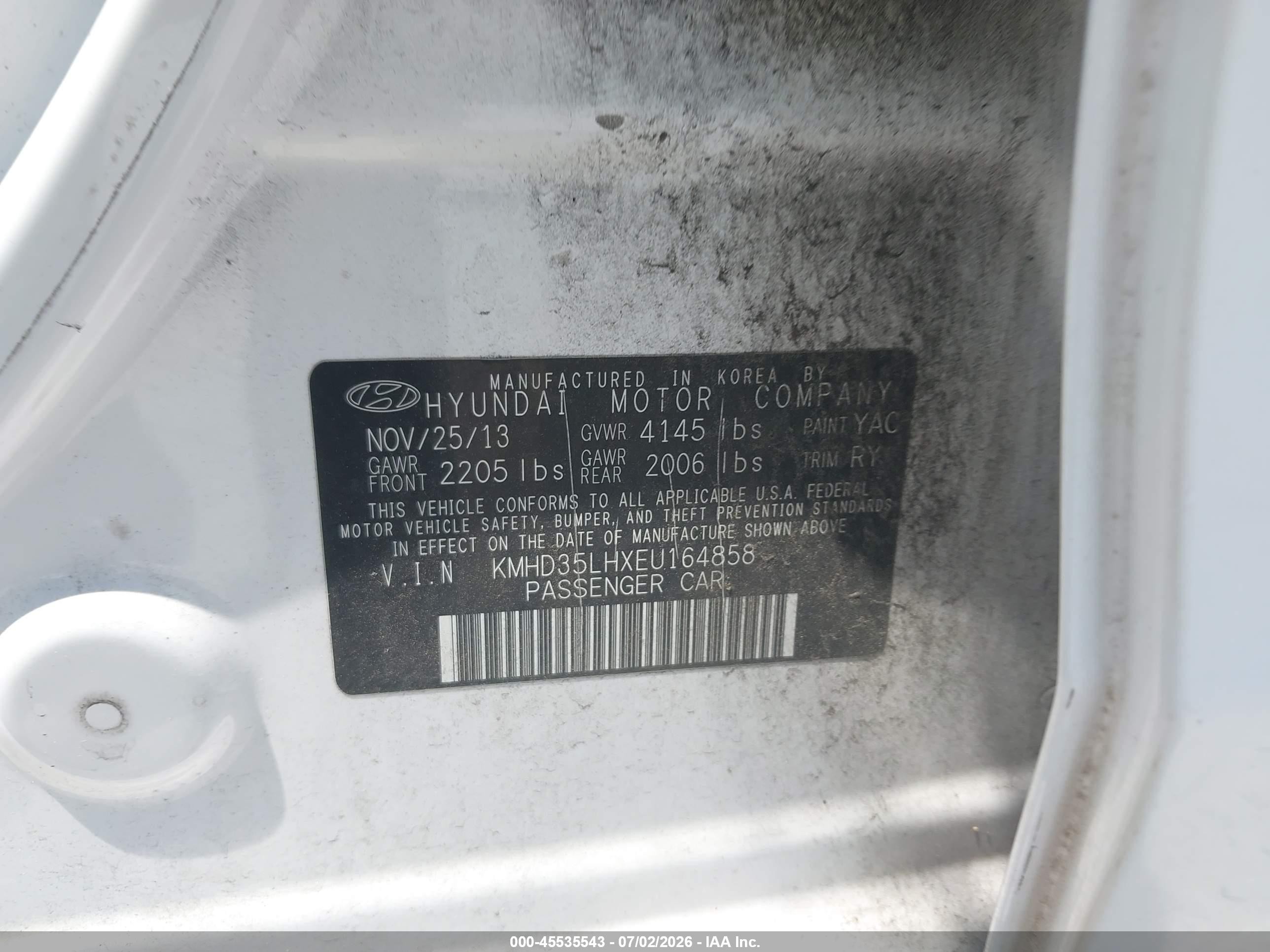 2014 Hyundai Elantra Gt White vin: KMHD35LHXEU164858