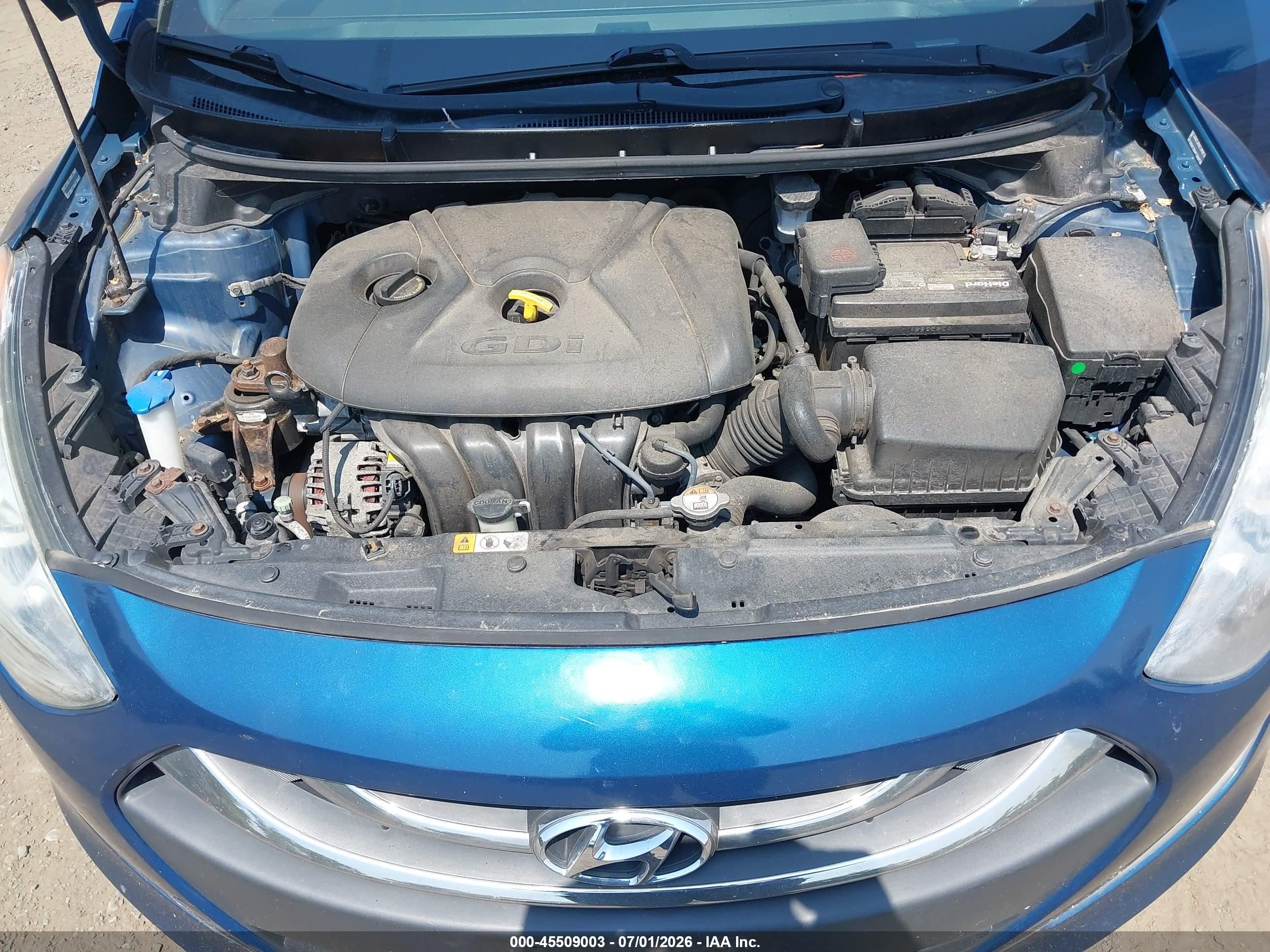 2014 Hyundai Elantra Gt   Blue vin: KMHD35LHXEU177805