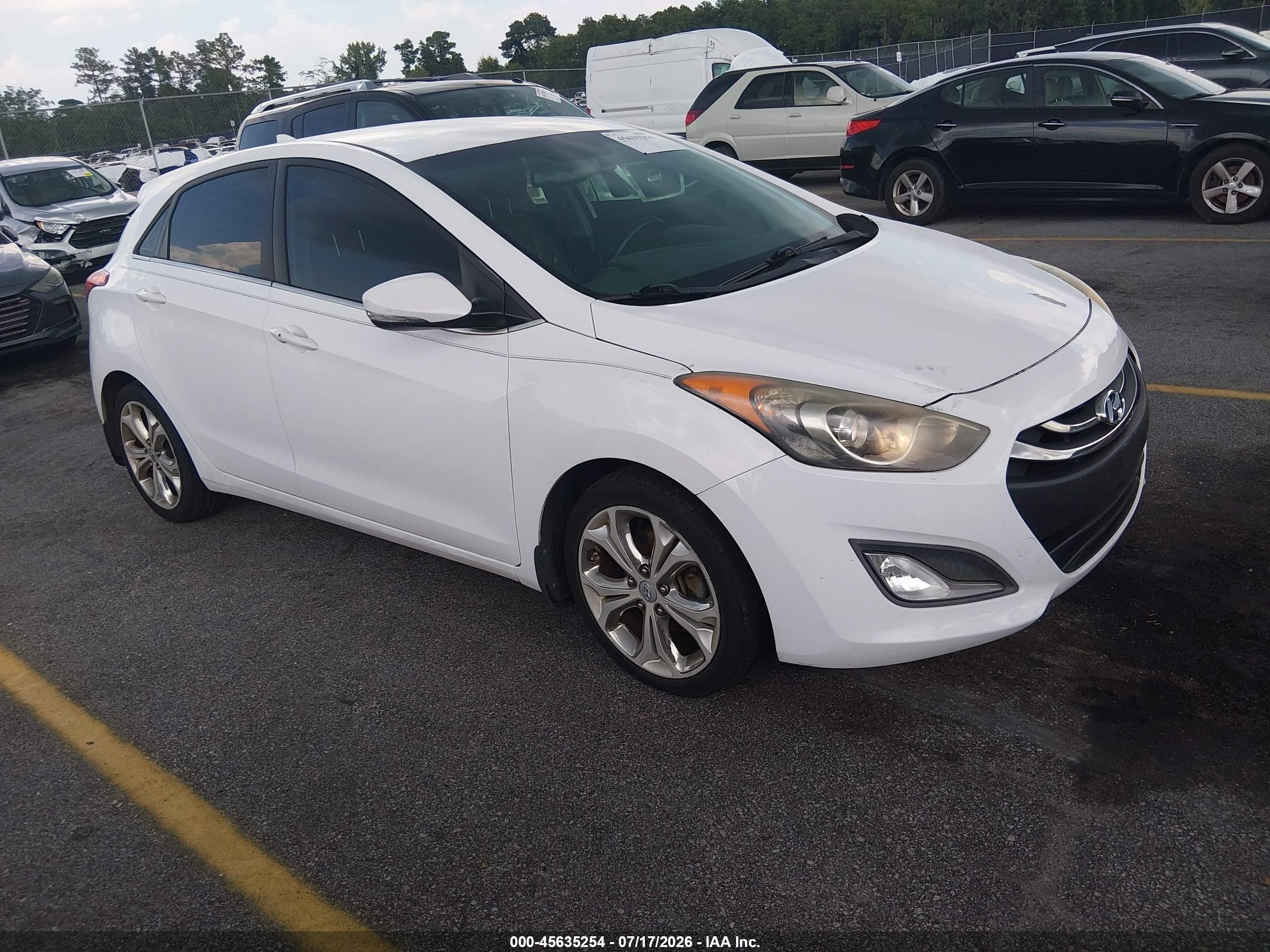 2014 Hyundai Elantra Gt Base W/blue White vin: KMHD35LHXEU182390