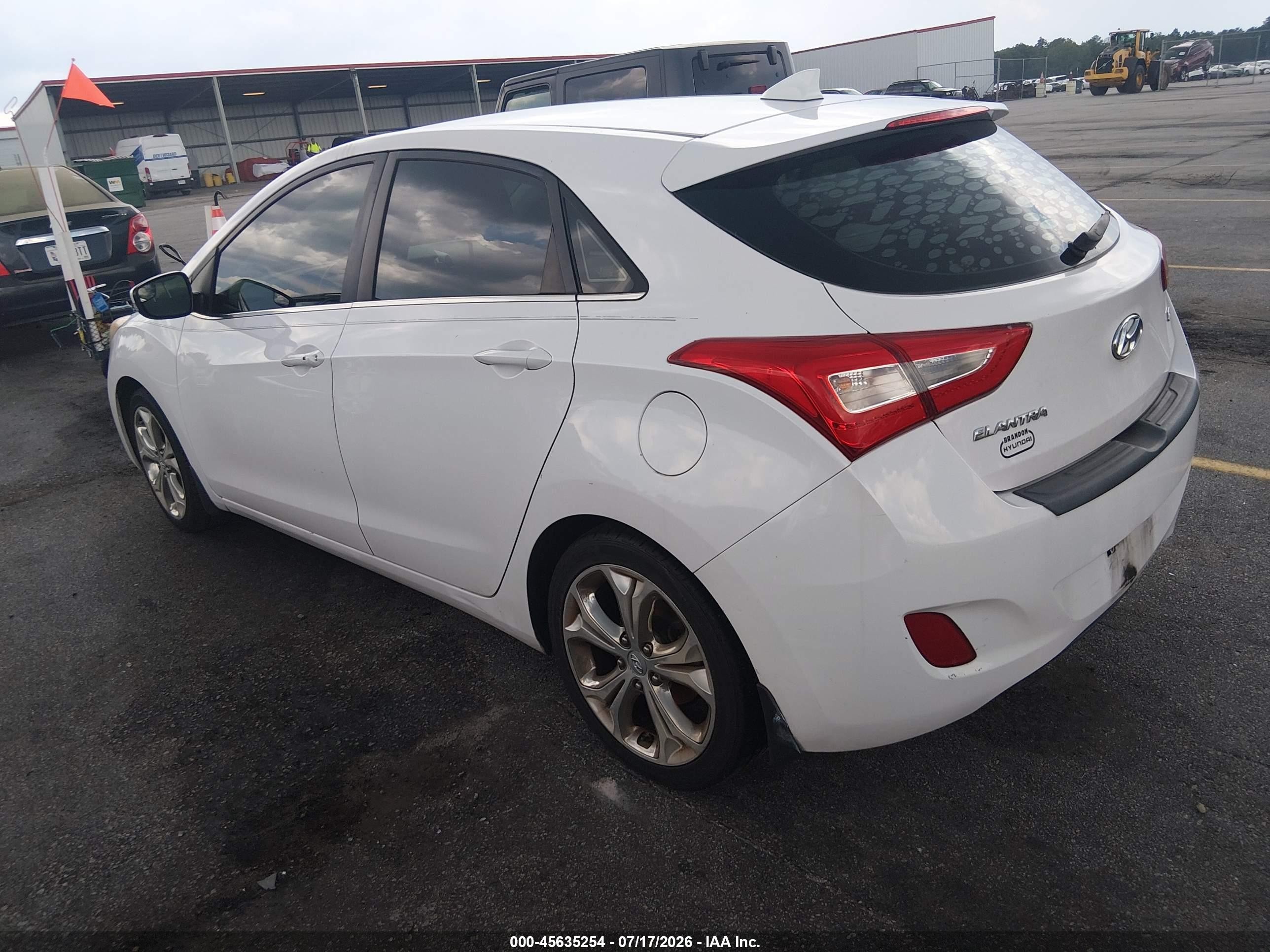 2014 Hyundai Elantra Gt Base W/blue White vin: KMHD35LHXEU182390
