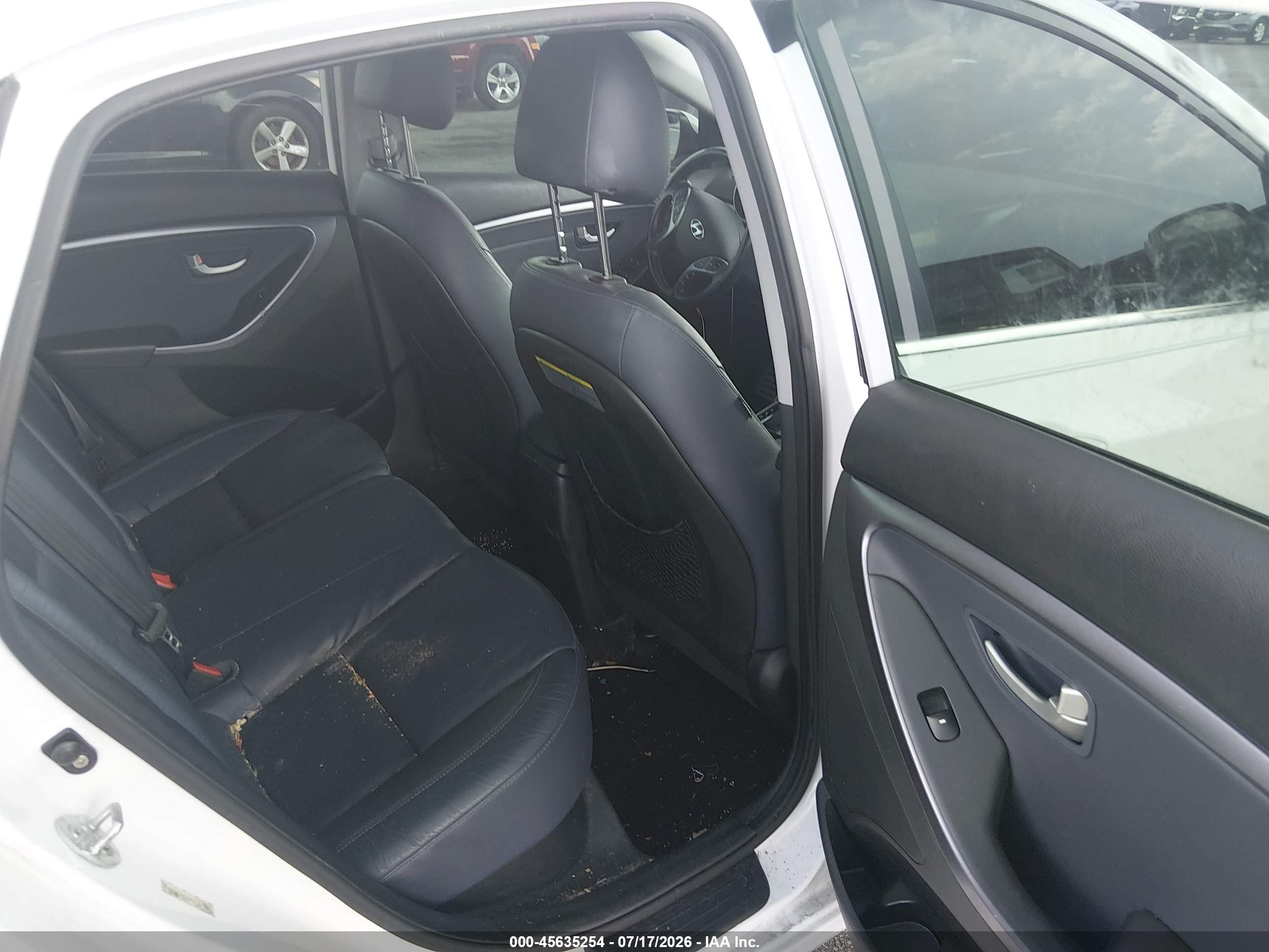 2014 Hyundai Elantra Gt Base W/blue White vin: KMHD35LHXEU182390
