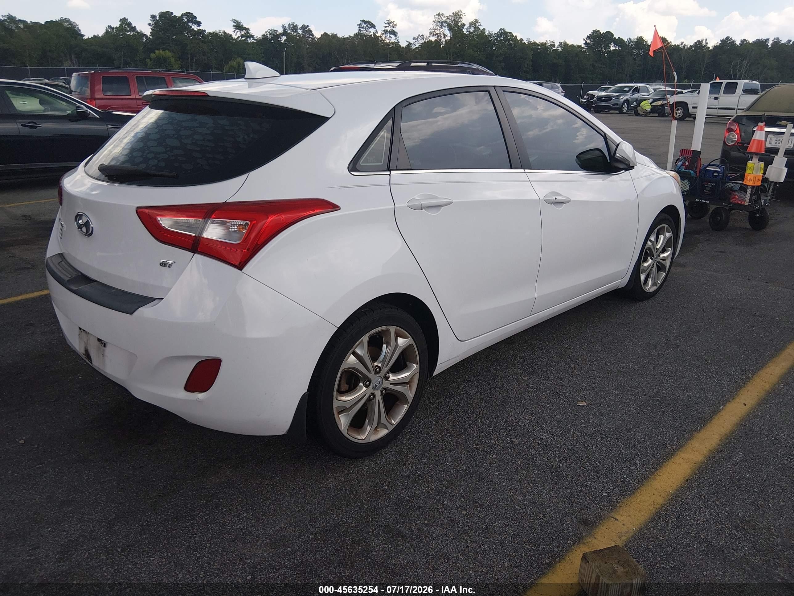 2014 Hyundai Elantra Gt Base W/blue White vin: KMHD35LHXEU182390