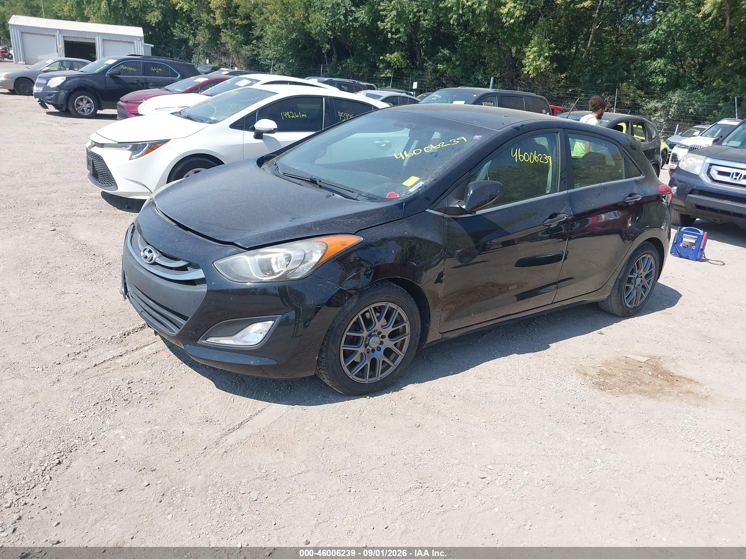 2014 Hyundai Elantra Gt   Черный vin: KMHD35LHXEU195205