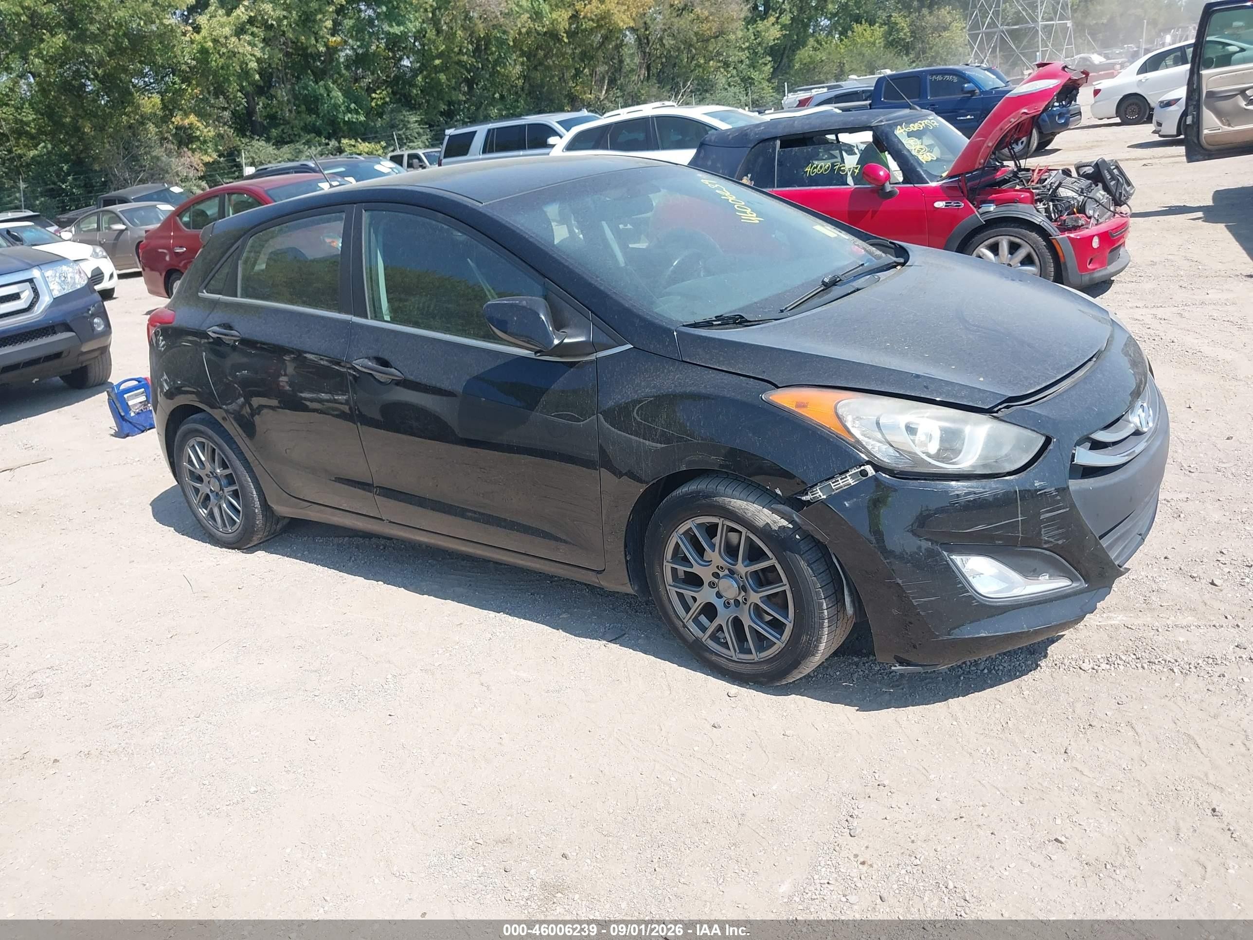 2014 Hyundai Elantra Gt   Черный vin: KMHD35LHXEU195205