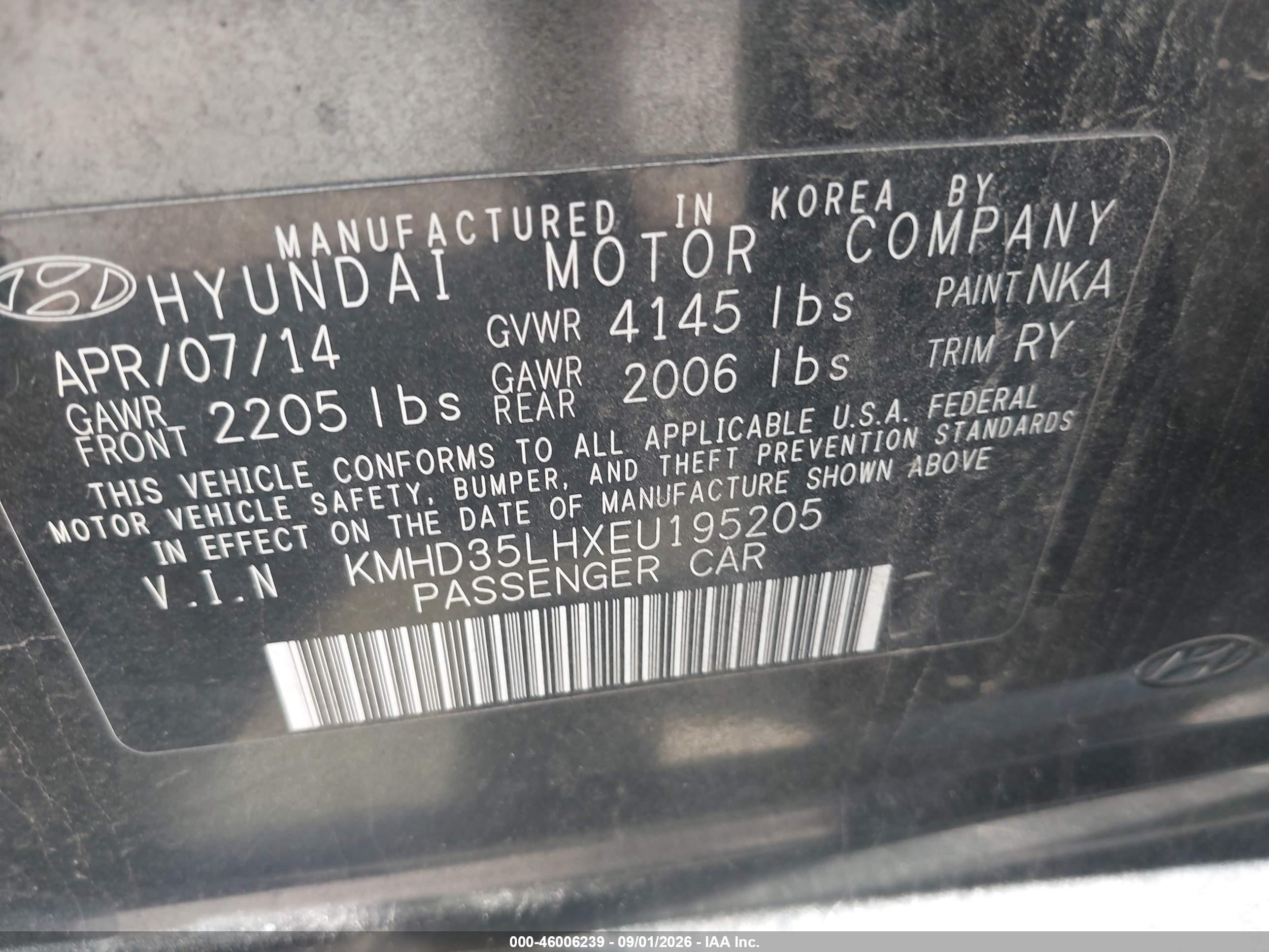 2014 Hyundai Elantra Gt   Черный vin: KMHD35LHXEU195205