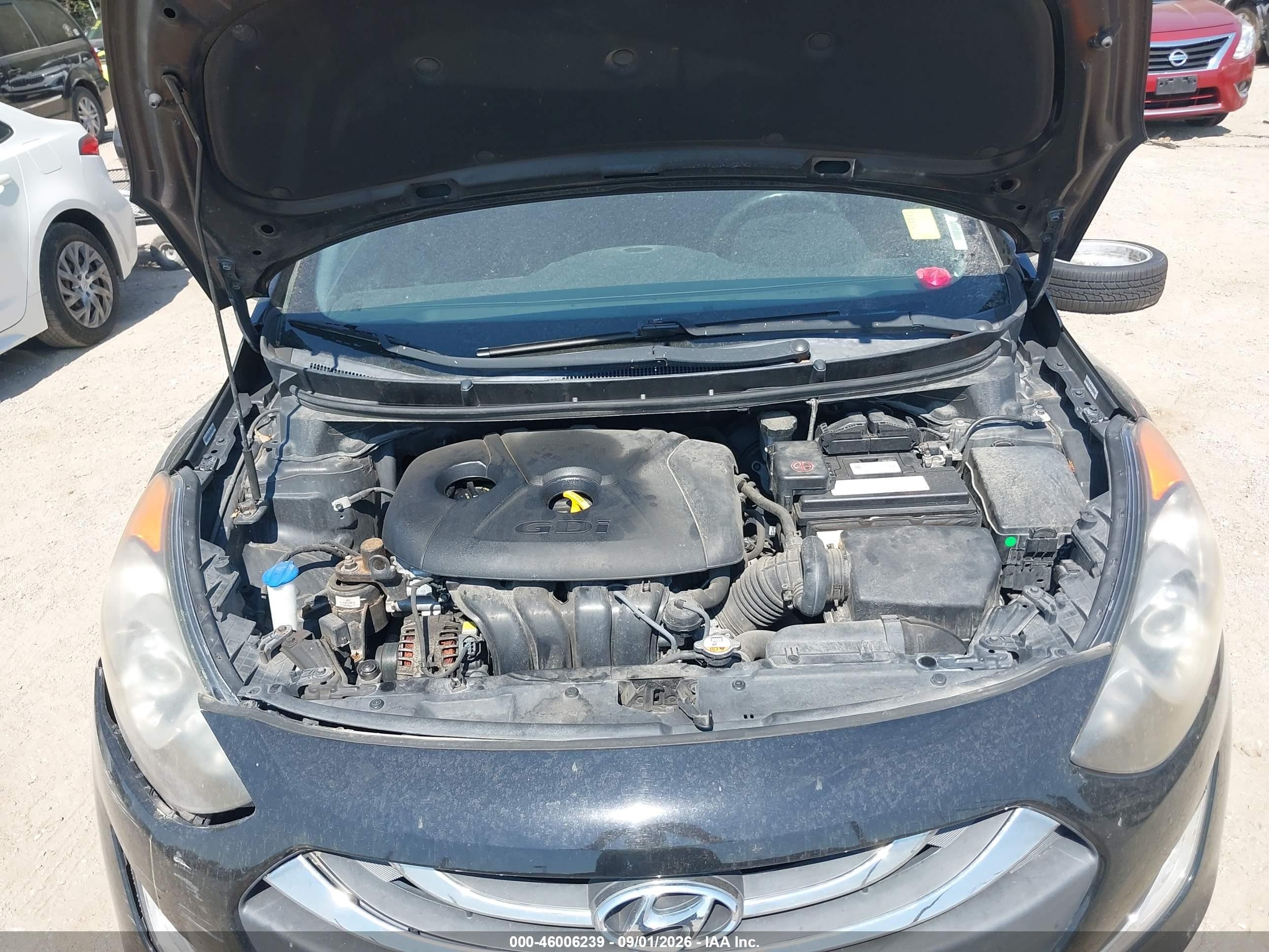 2014 Hyundai Elantra Gt   Черный vin: KMHD35LHXEU195205
