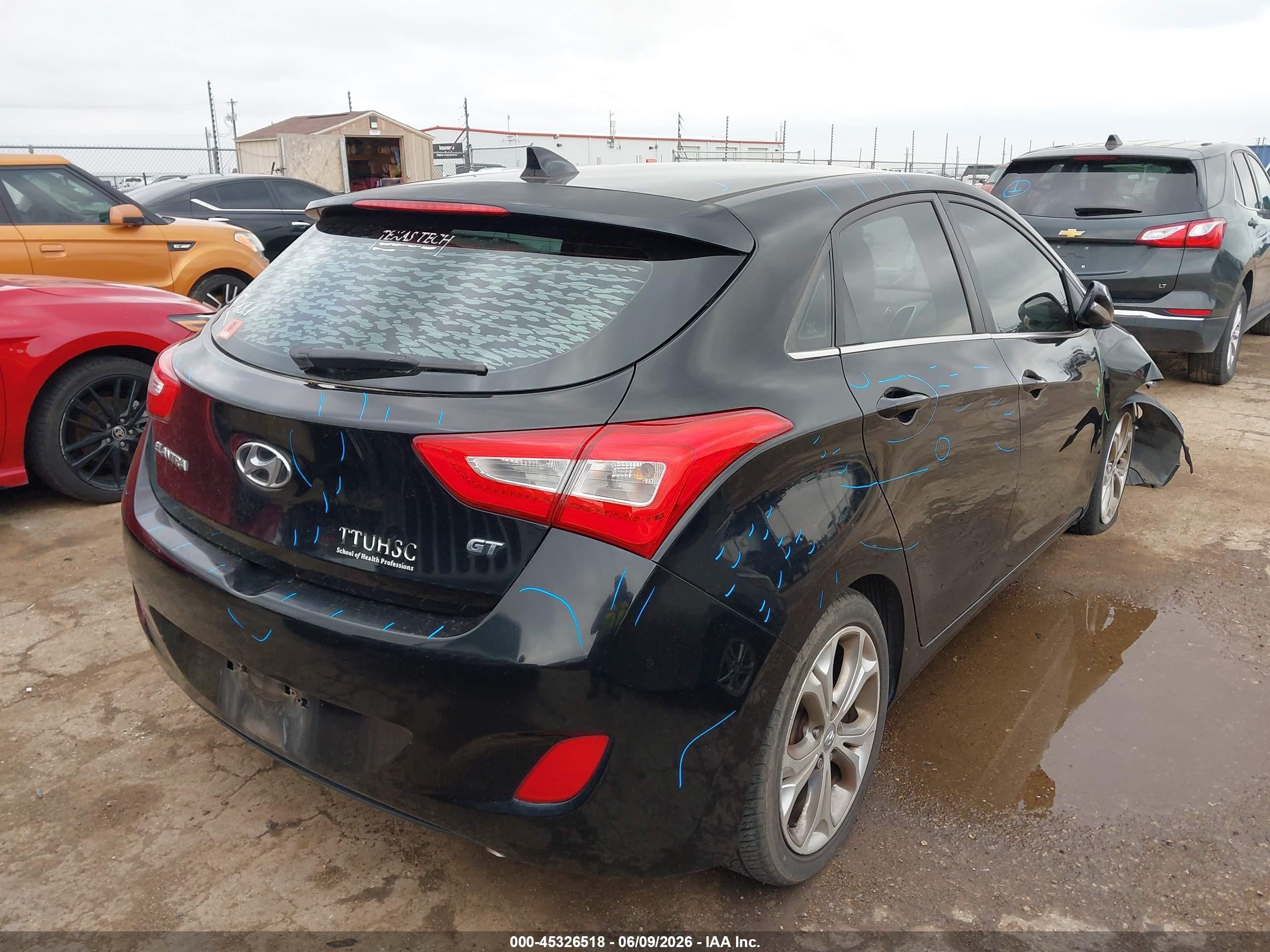 2014 Hyundai Elantra Gt   Black vin: KMHD35LHXEU217137