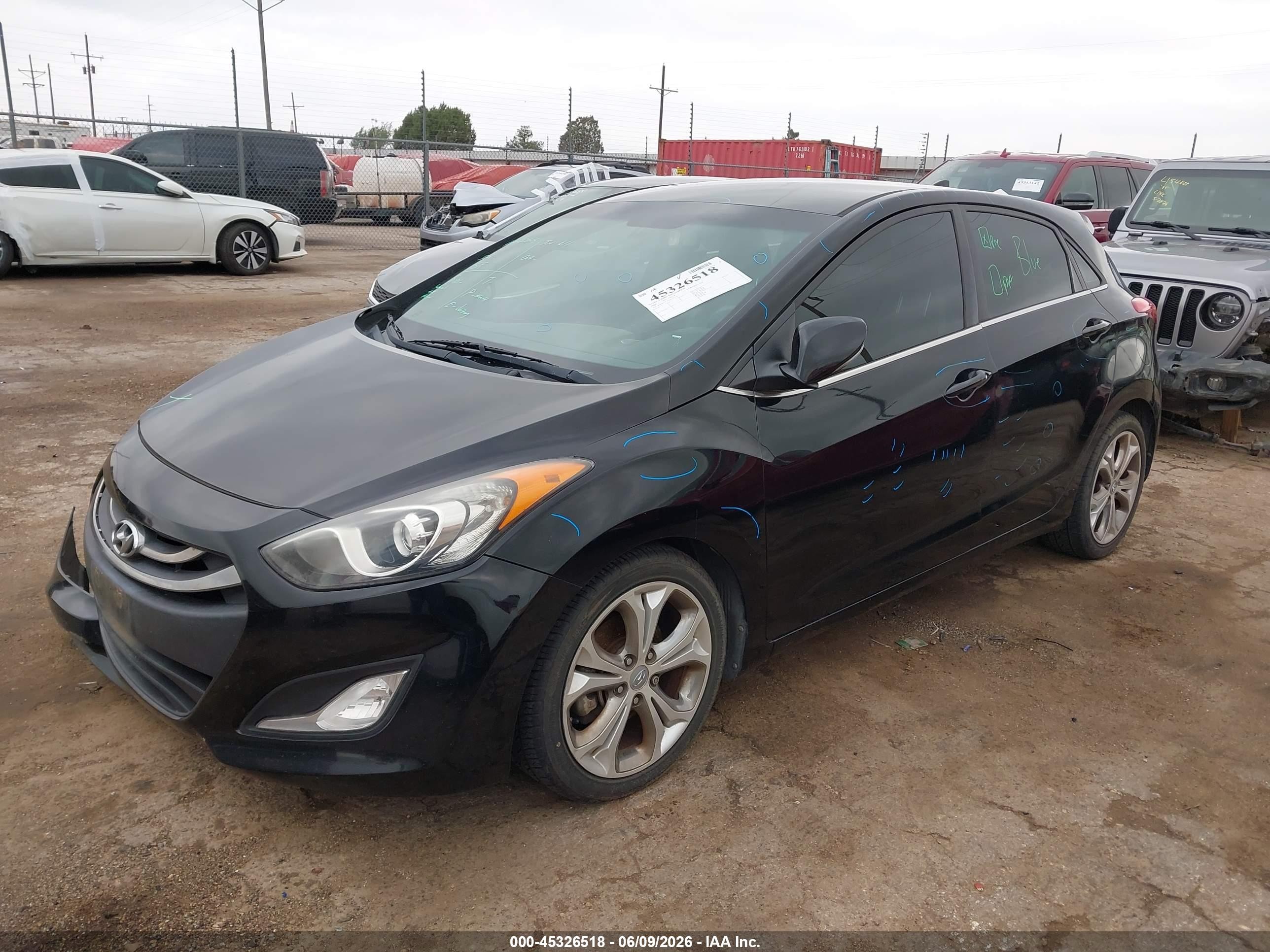 2014 Hyundai Elantra Gt   Black vin: KMHD35LHXEU217137