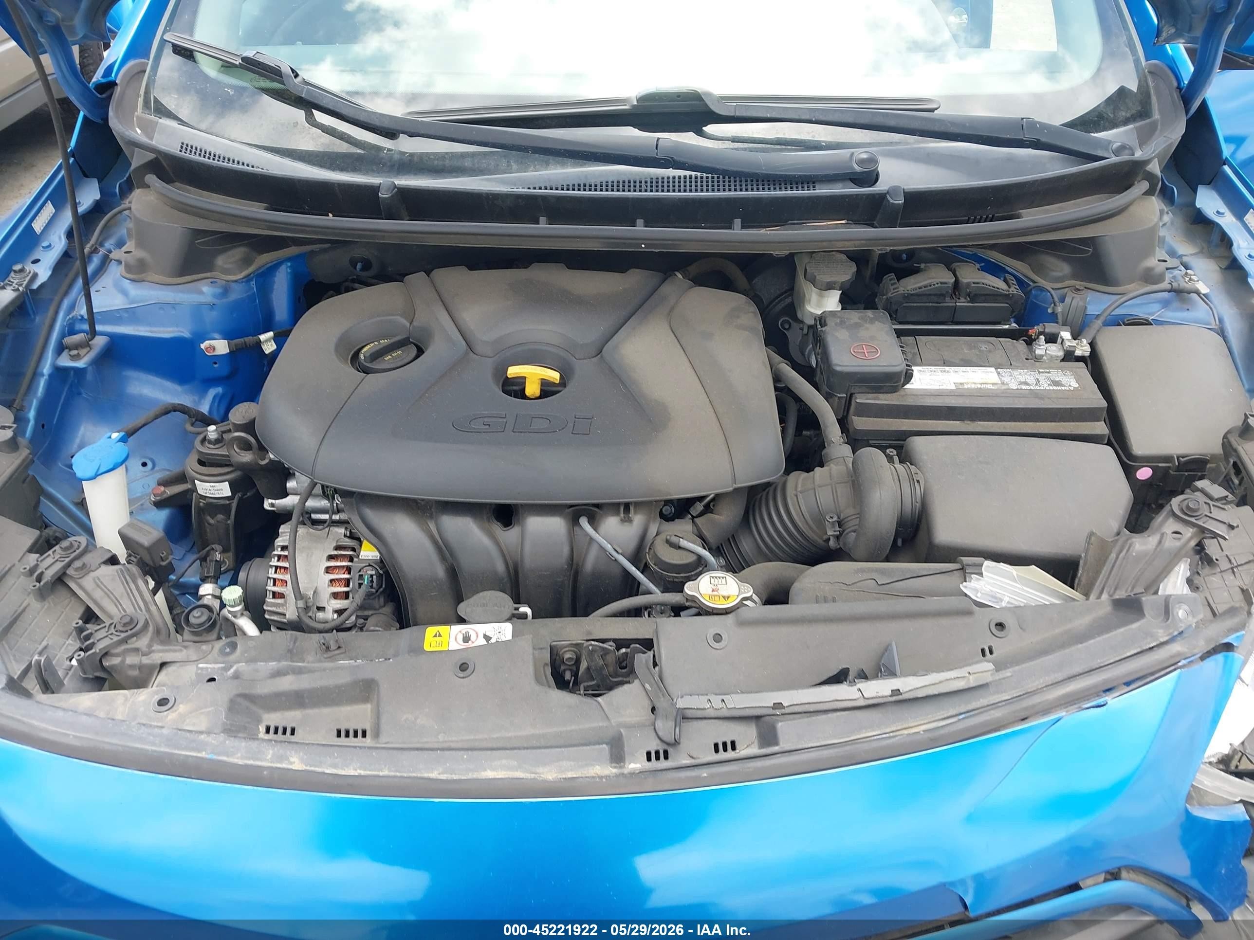2017 Hyundai Elantra Gt   Синий vin: KMHD35LHXHU361730
