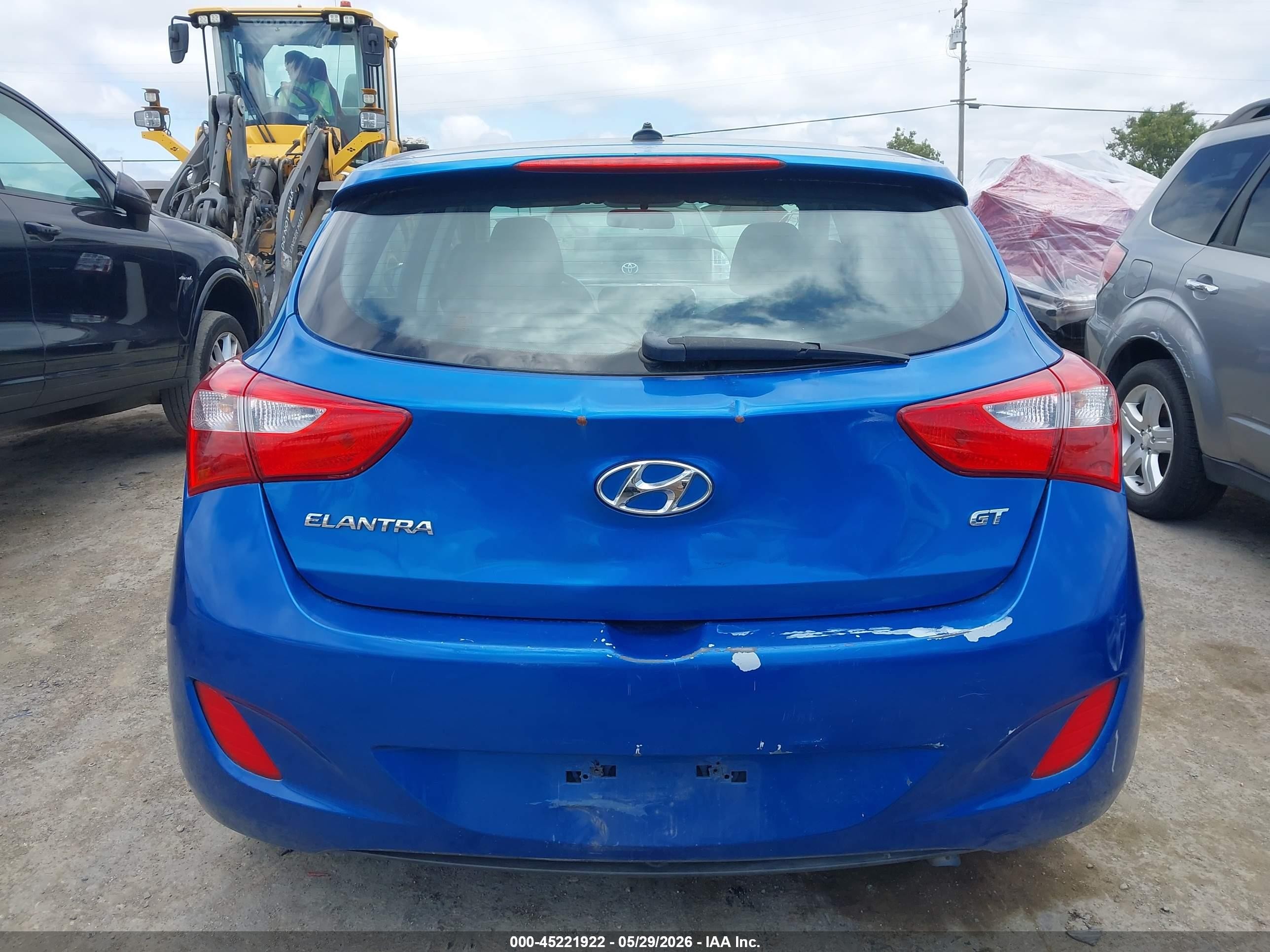 2017 Hyundai Elantra Gt   Синий vin: KMHD35LHXHU361730