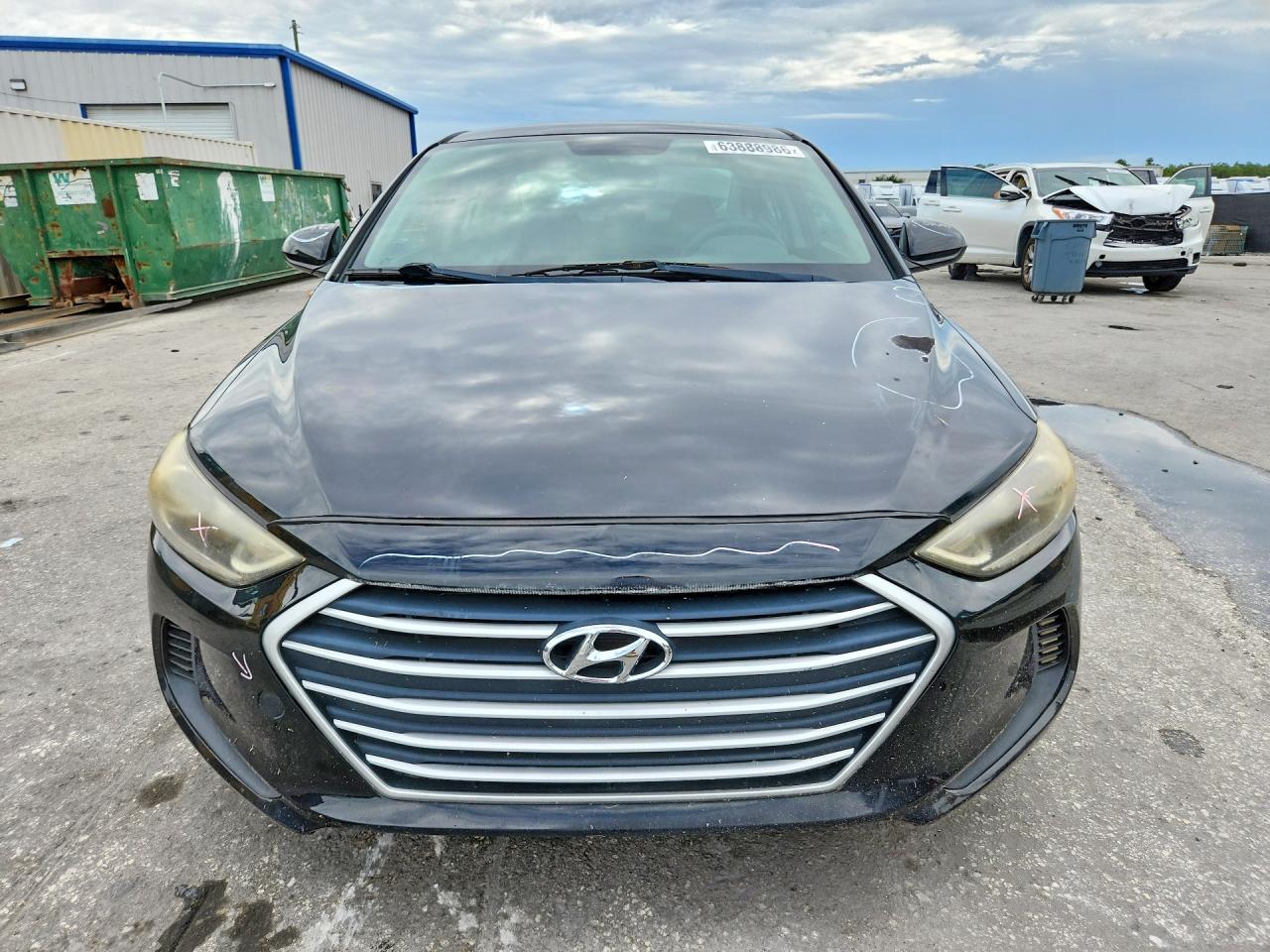 2017 Hyundai Elantra Se Черный vin: KMHD74LF0HU079528