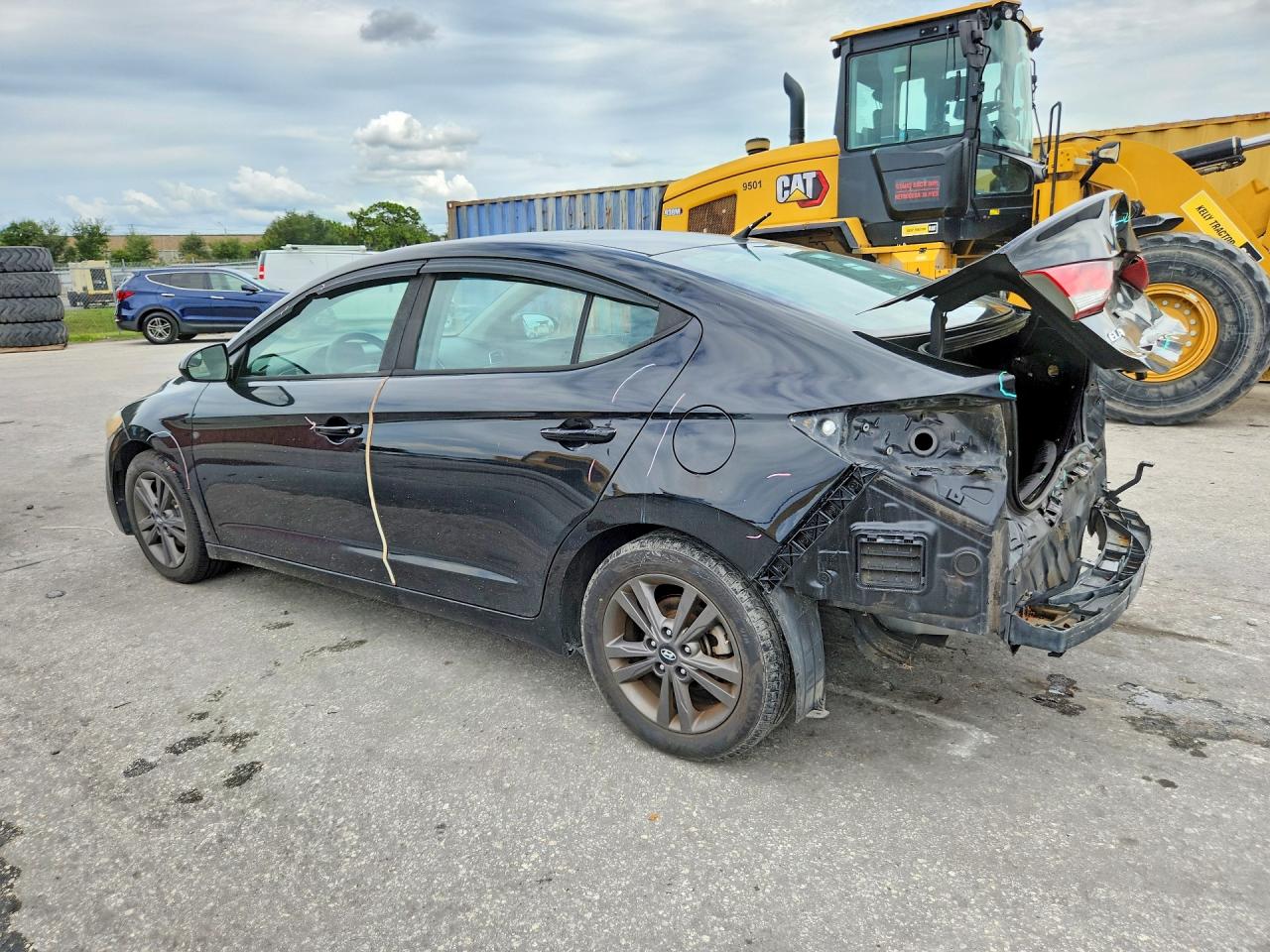 2017 Hyundai Elantra Se Черный vin: KMHD74LF0HU079528
