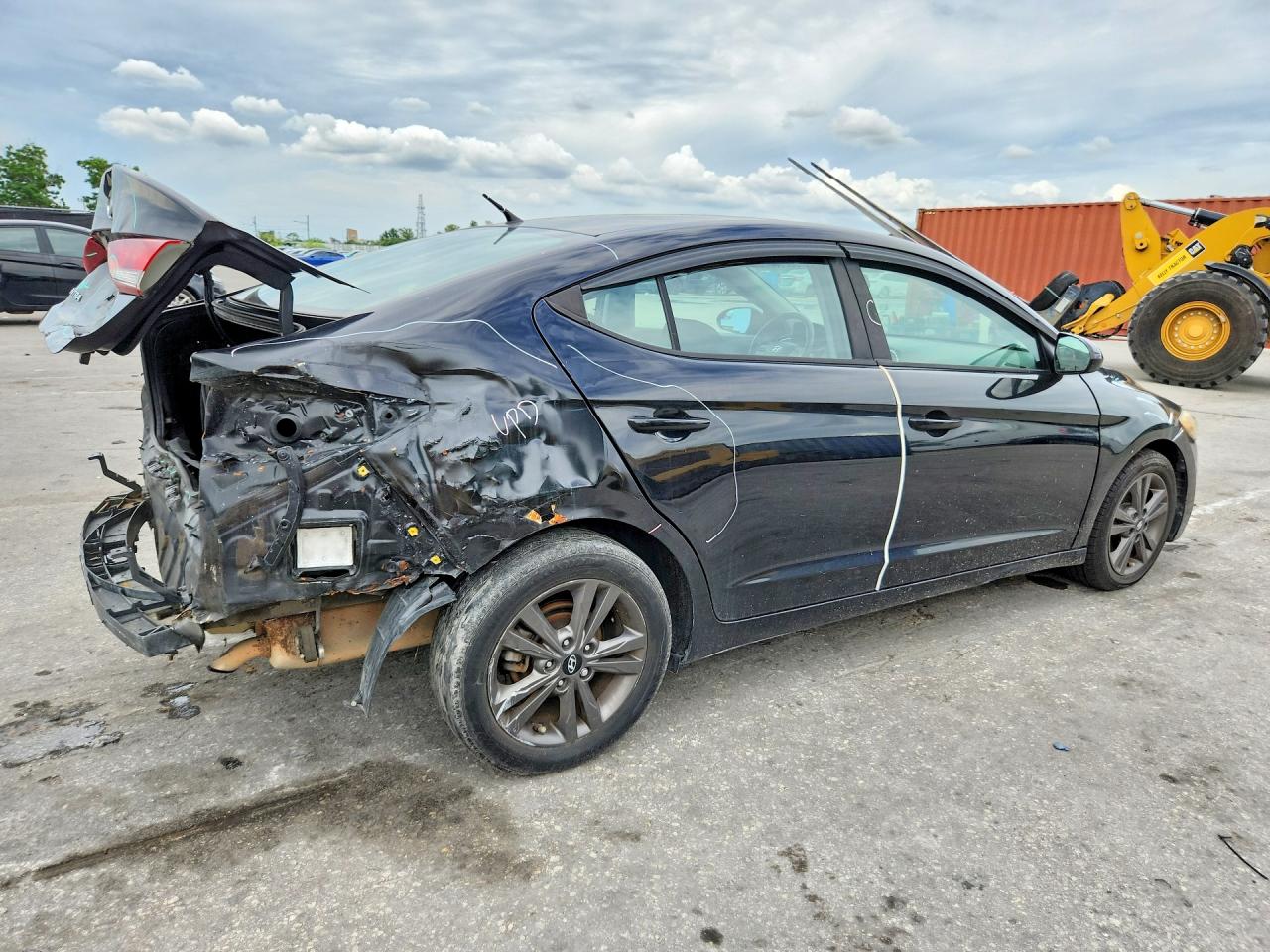 2017 Hyundai Elantra Se Черный vin: KMHD74LF0HU079528