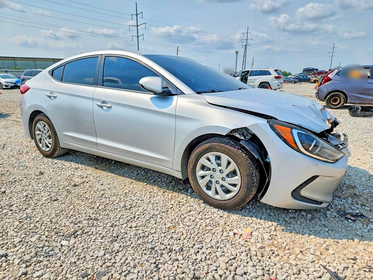 2017 Hyundai Elantra Se Silver vin: KMHD74LF4HU423605