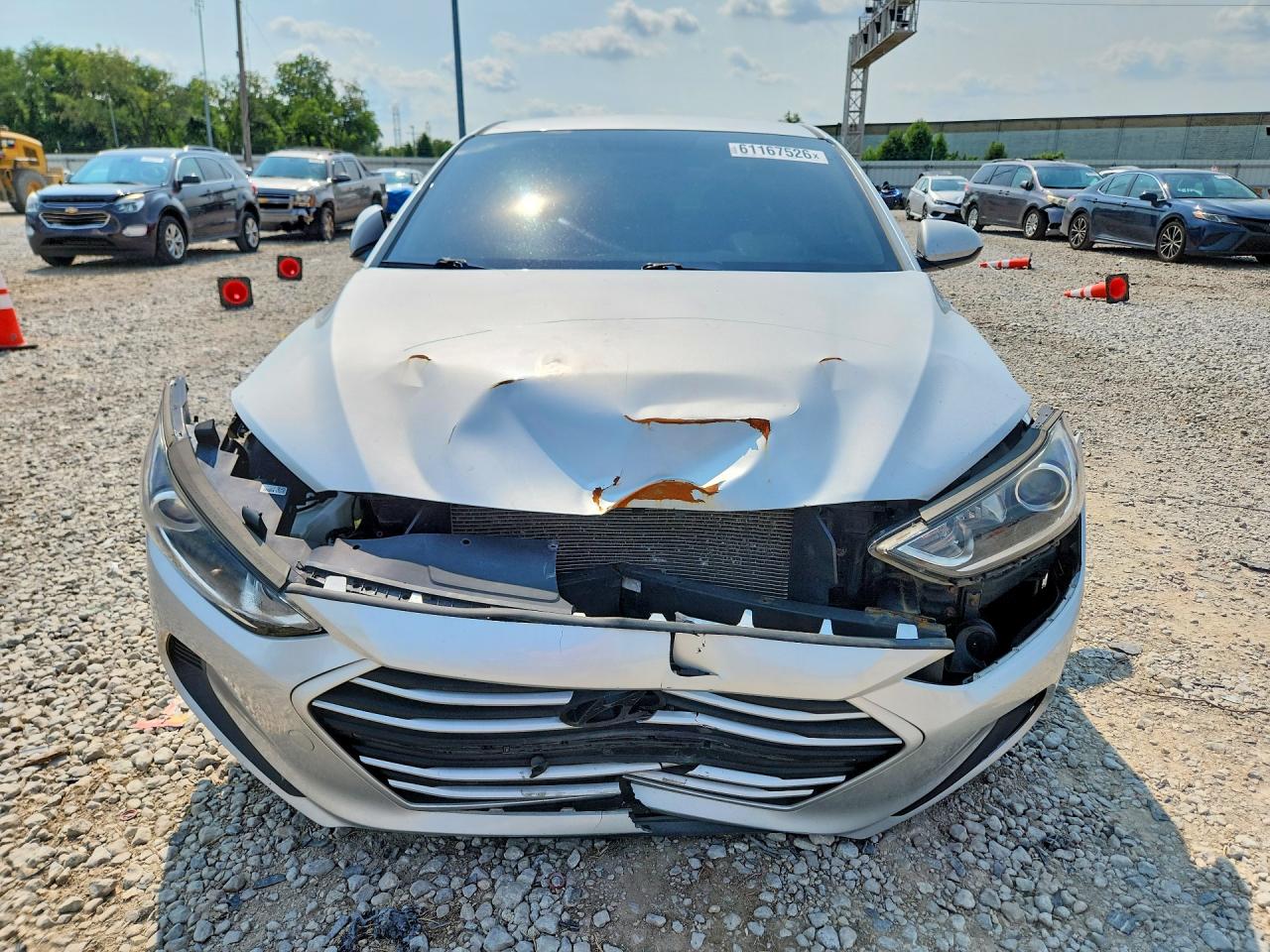 2017 Hyundai Elantra Se Silver vin: KMHD74LF4HU423605