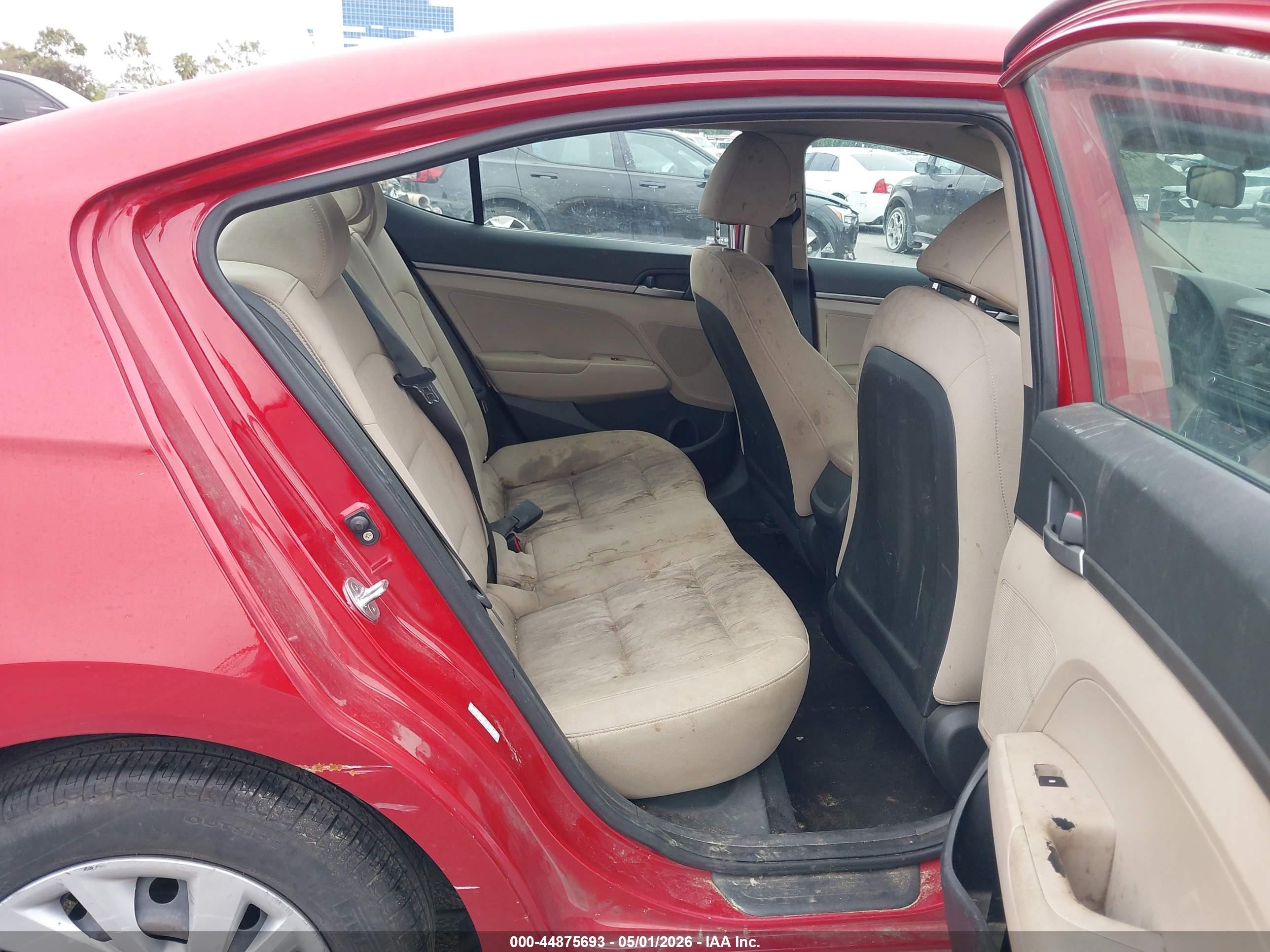 2018 Hyundai Elantra Se Red vin: KMHD74LF4JU607416