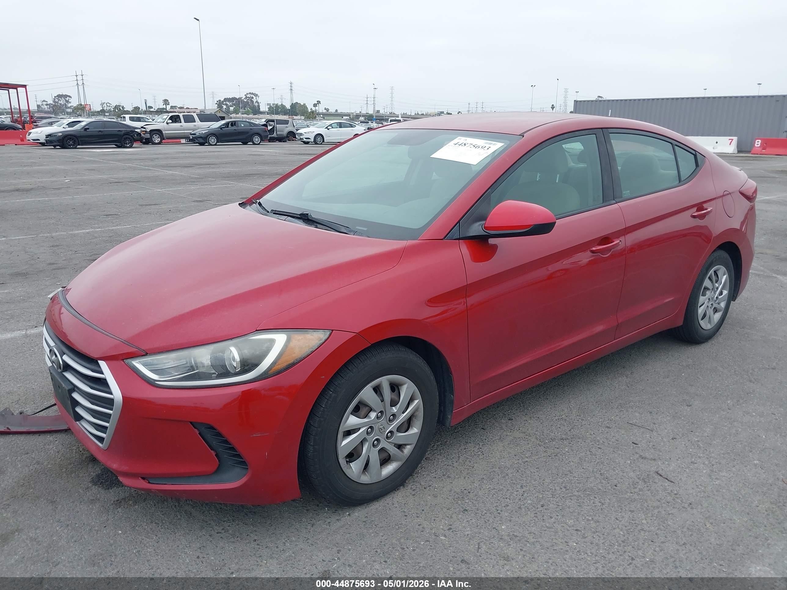 2018 Hyundai Elantra Se Red vin: KMHD74LF4JU607416