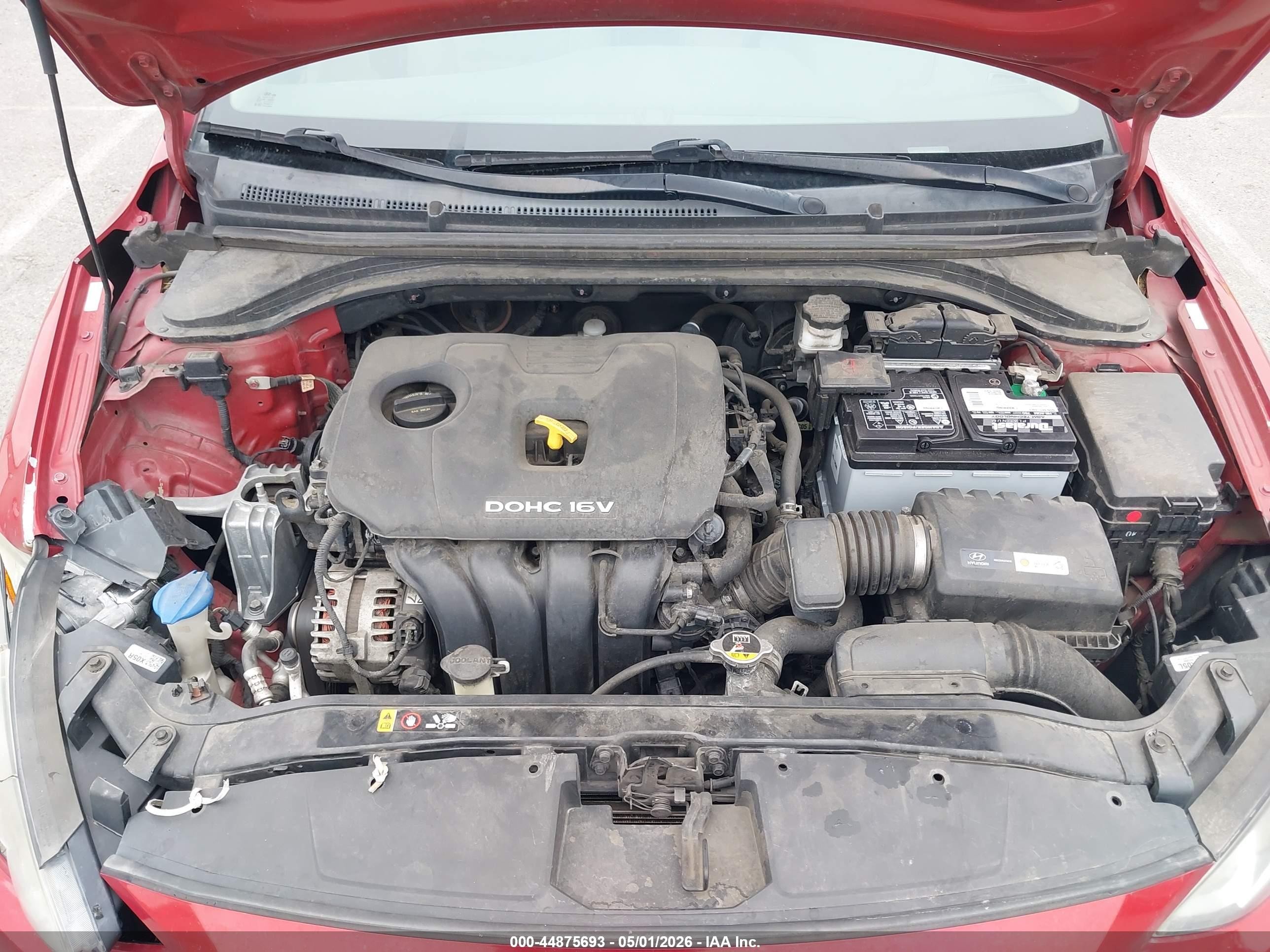 2018 Hyundai Elantra Se Red vin: KMHD74LF4JU607416
