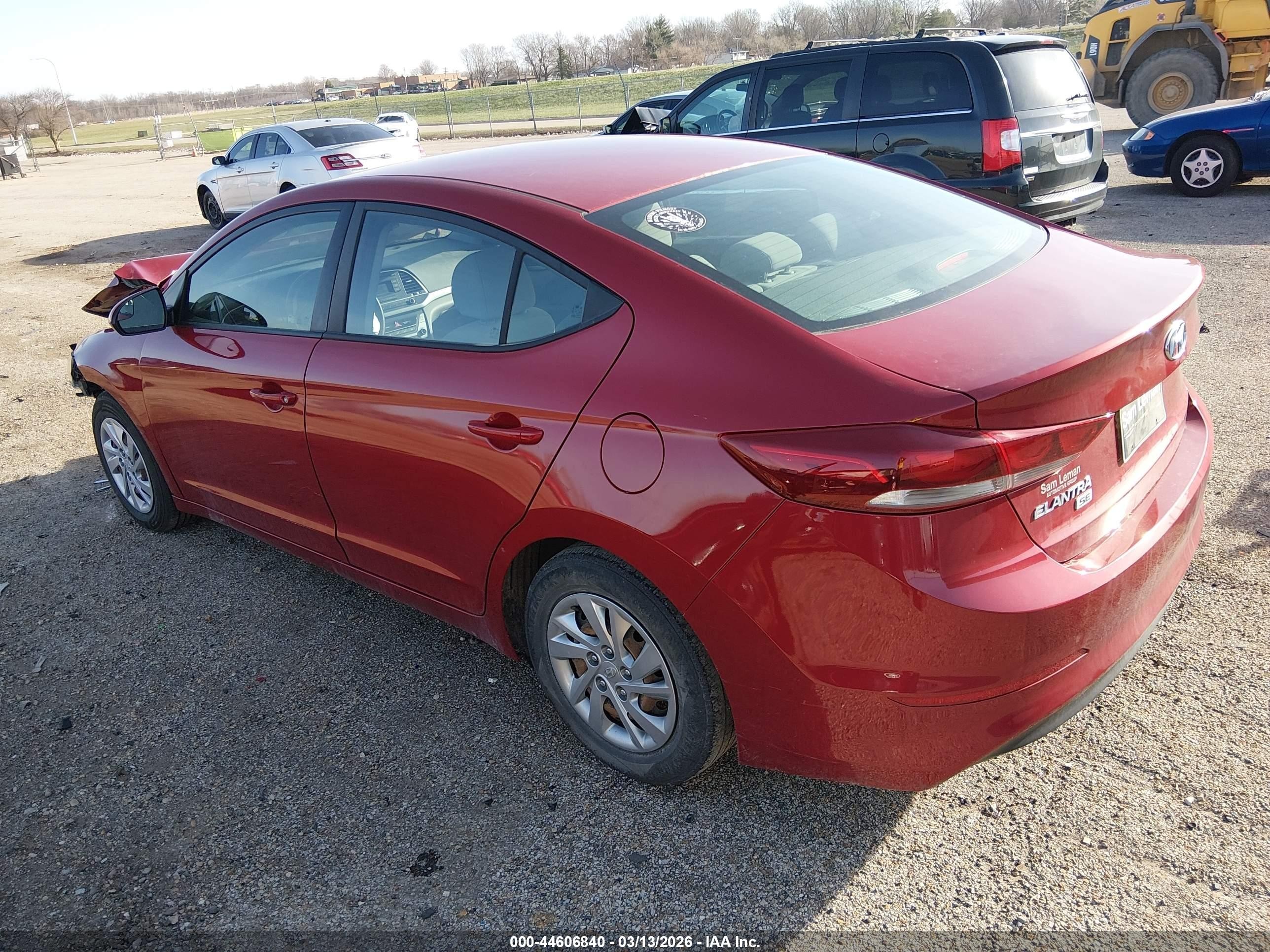 2018 Hyundai Elantra Se Красный vin: KMHD74LF5JU449569