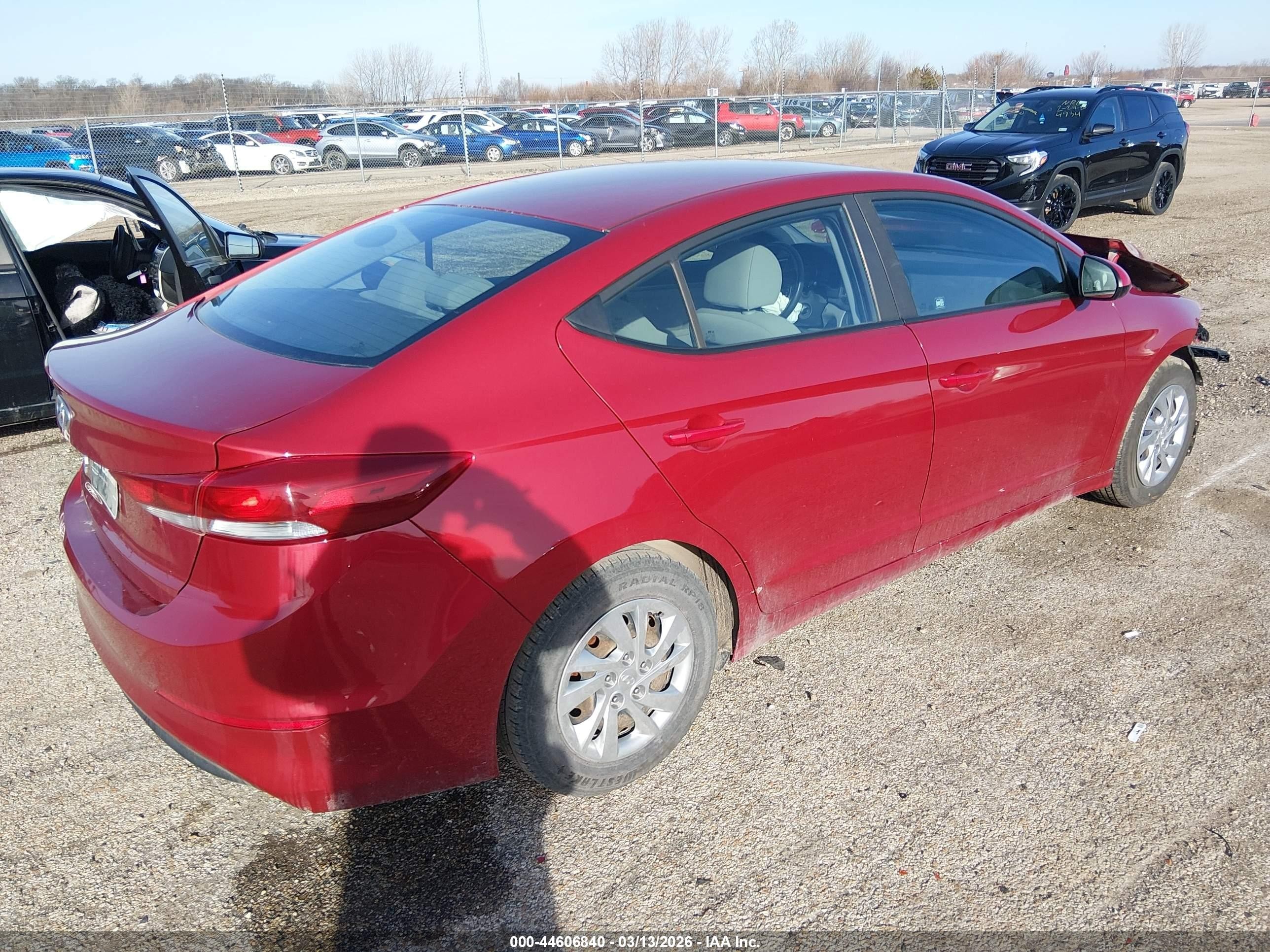 2018 Hyundai Elantra Se Красный vin: KMHD74LF5JU449569