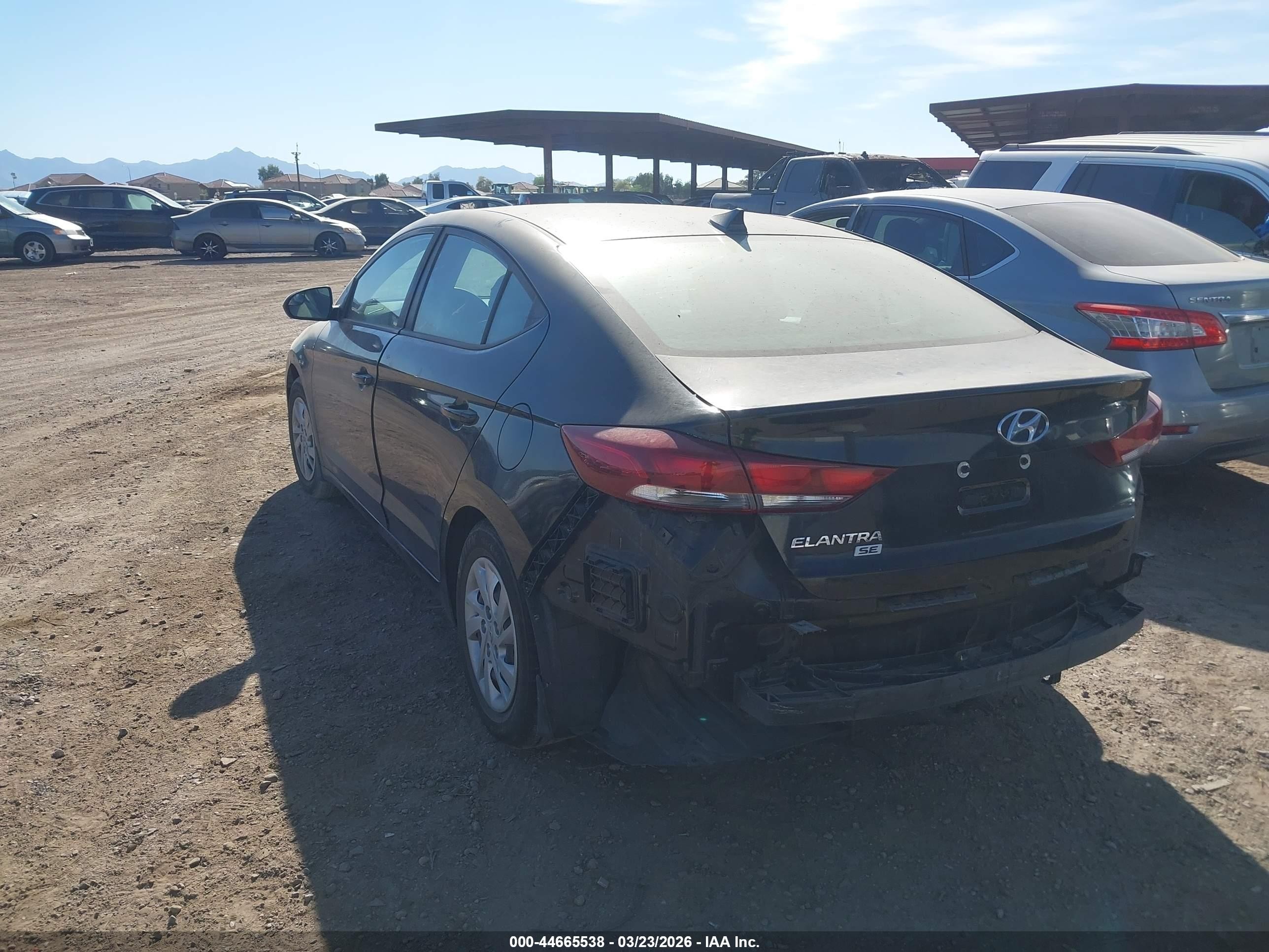 2017 Hyundai Elantra Se Black vin: KMHD74LF6HU367117