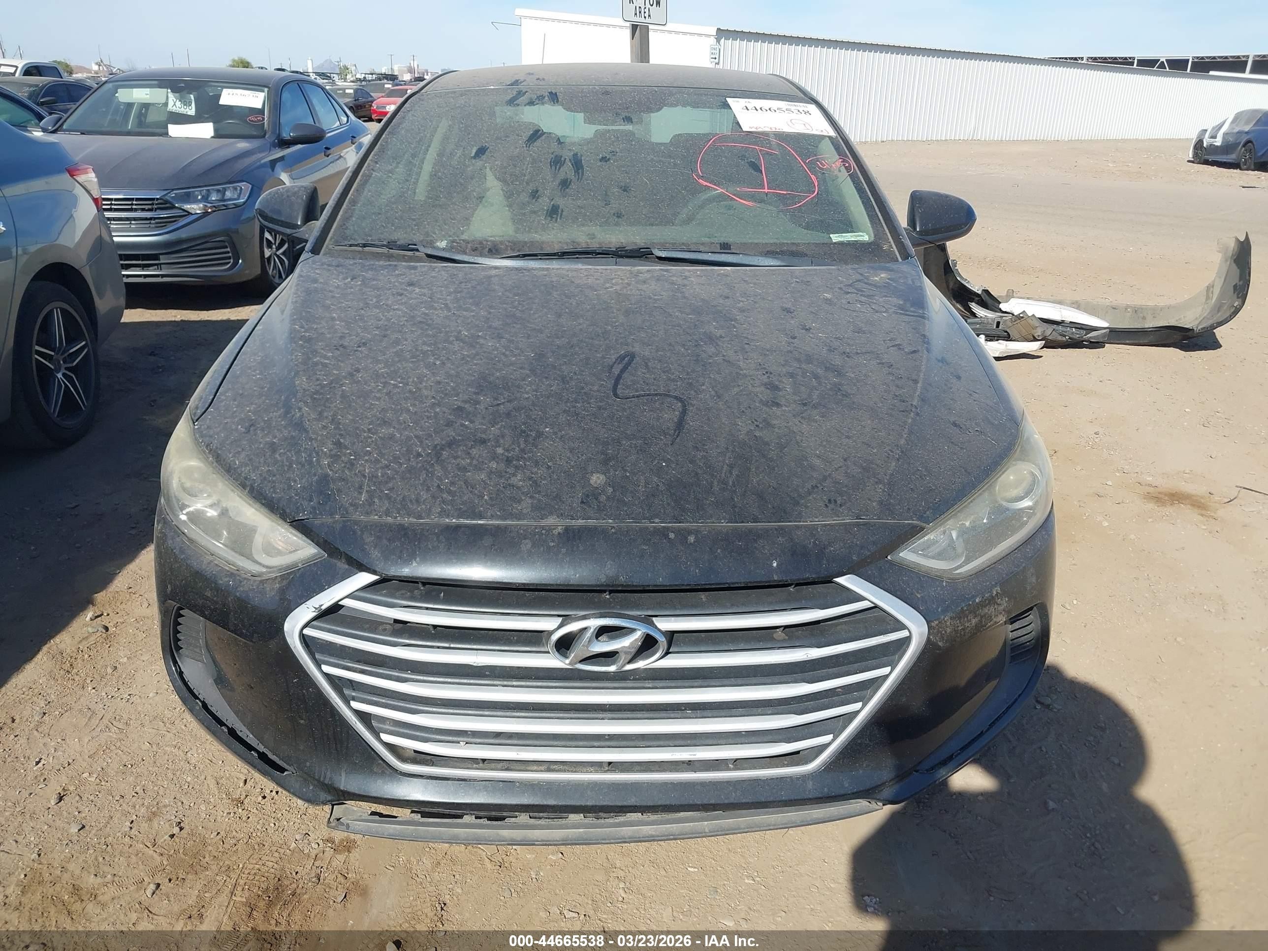 2017 Hyundai Elantra Se Black vin: KMHD74LF6HU367117