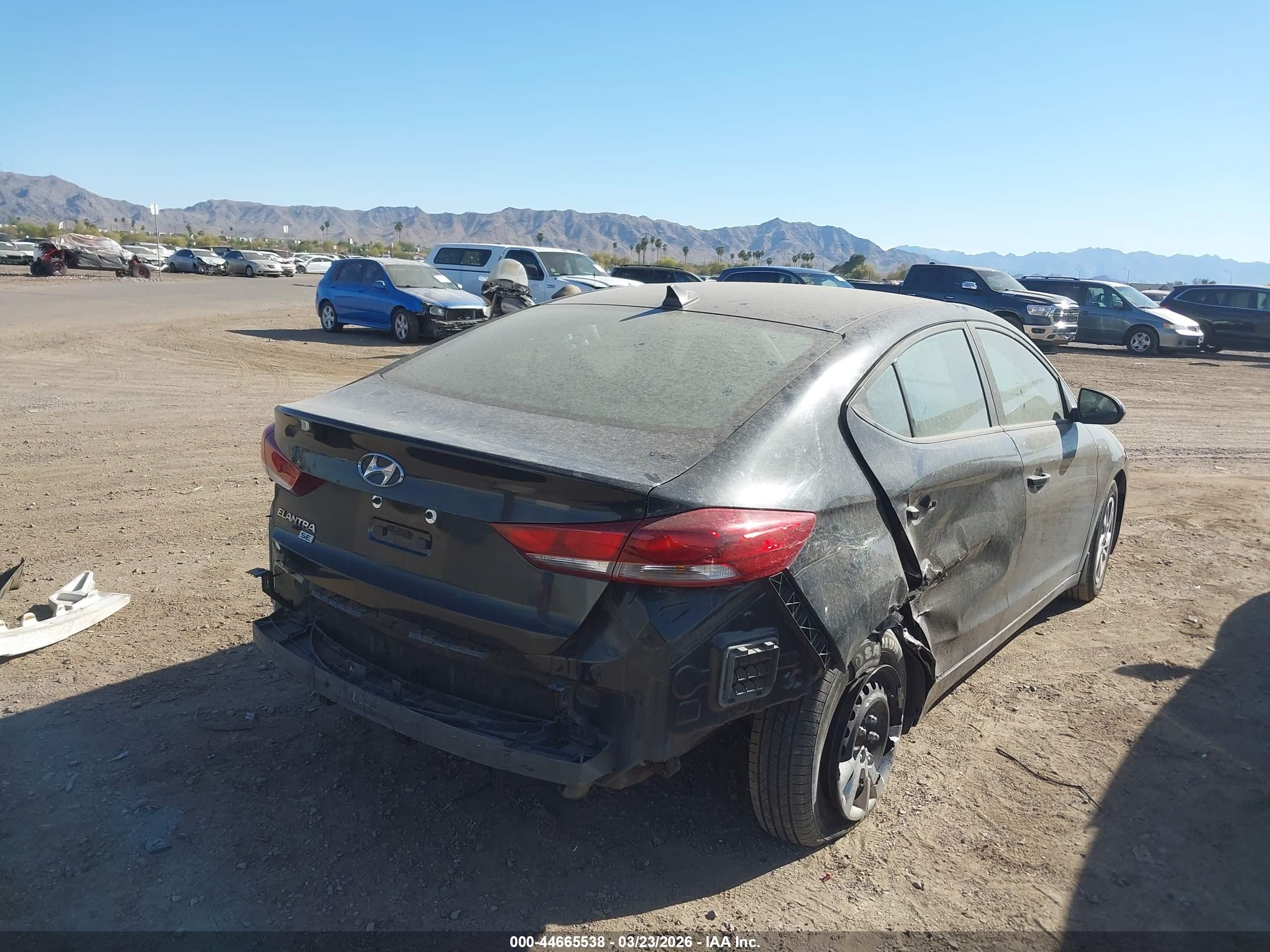 2017 Hyundai Elantra Se Black vin: KMHD74LF6HU367117