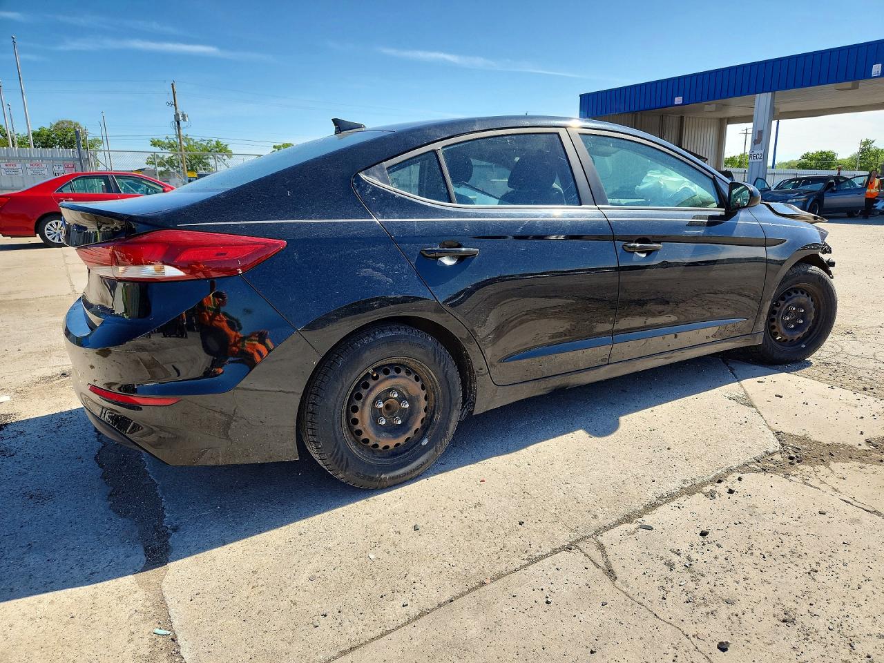 2017 Hyundai Elantra Se Черный vin: KMHD74LF7HU094737