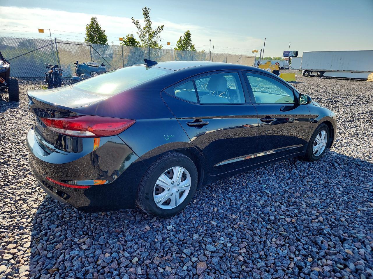 2017 Hyundai Elantra Se Черный vin: KMHD74LF7HU114811