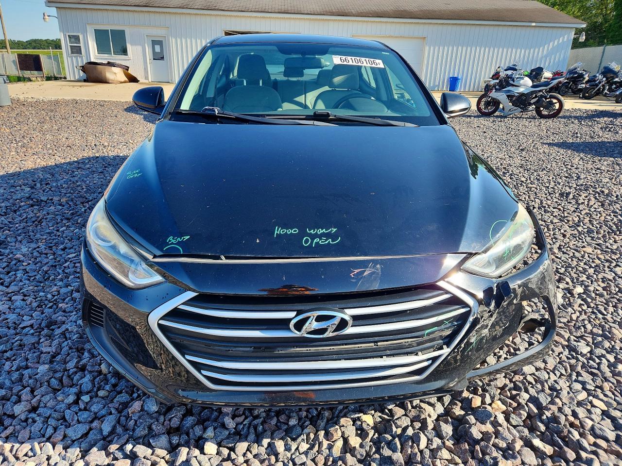 2017 Hyundai Elantra Se Черный vin: KMHD74LF7HU114811