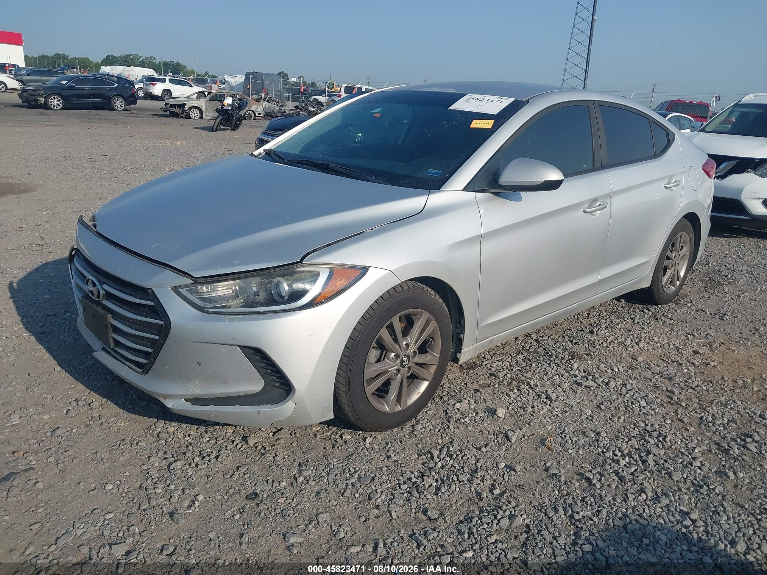 2017 Hyundai Elantra Se Silver vin: KMHD84LF0HU071975