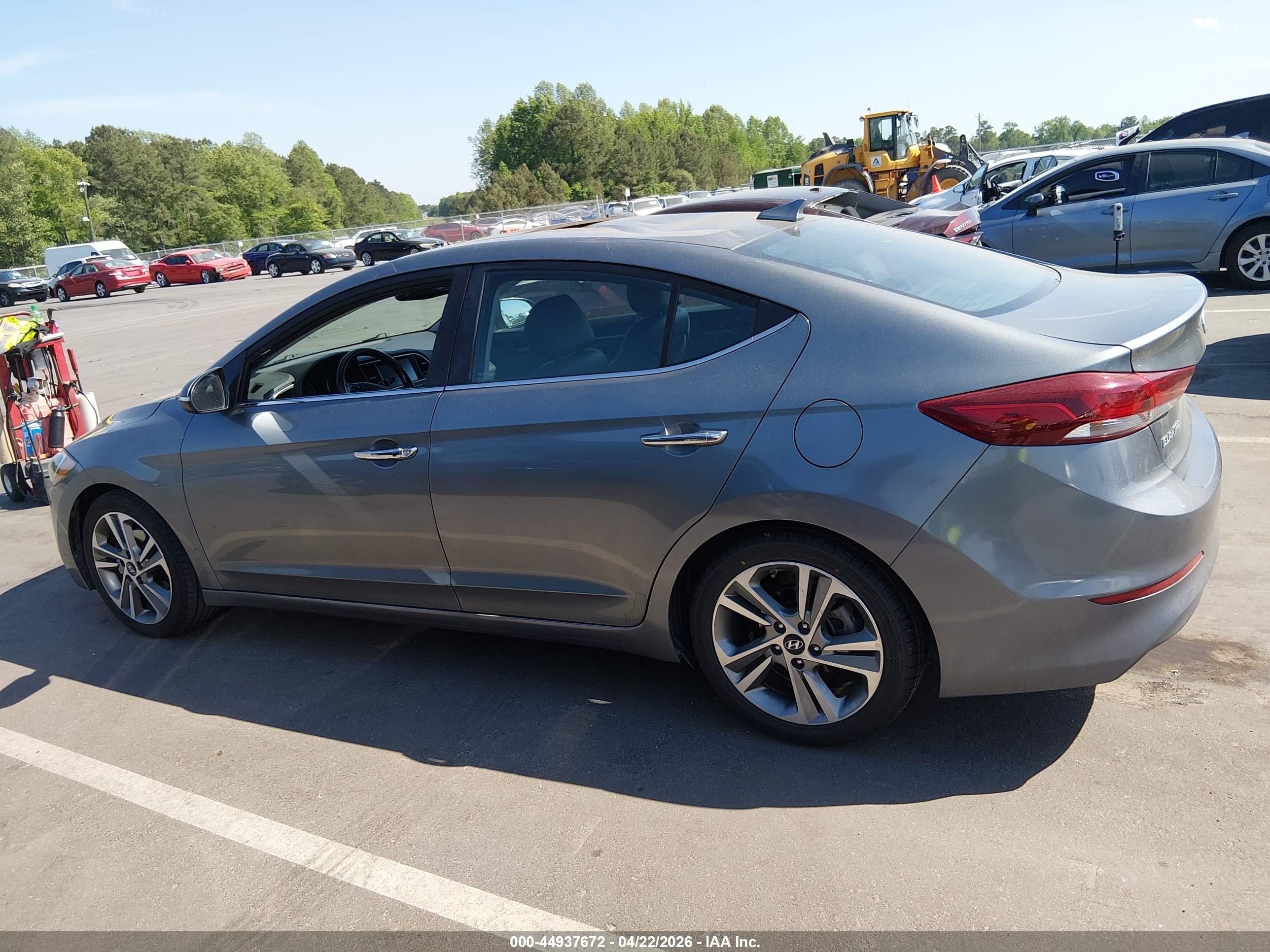 2017 Hyundai Elantra Limited Серый vin: KMHD84LF0HU209272